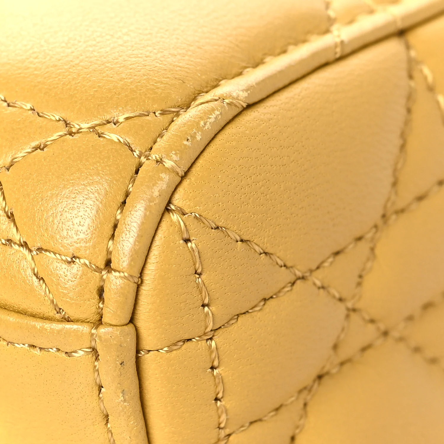 Lambskin Cannage Small My ABCDior Lady Dior Yellow - Image 12