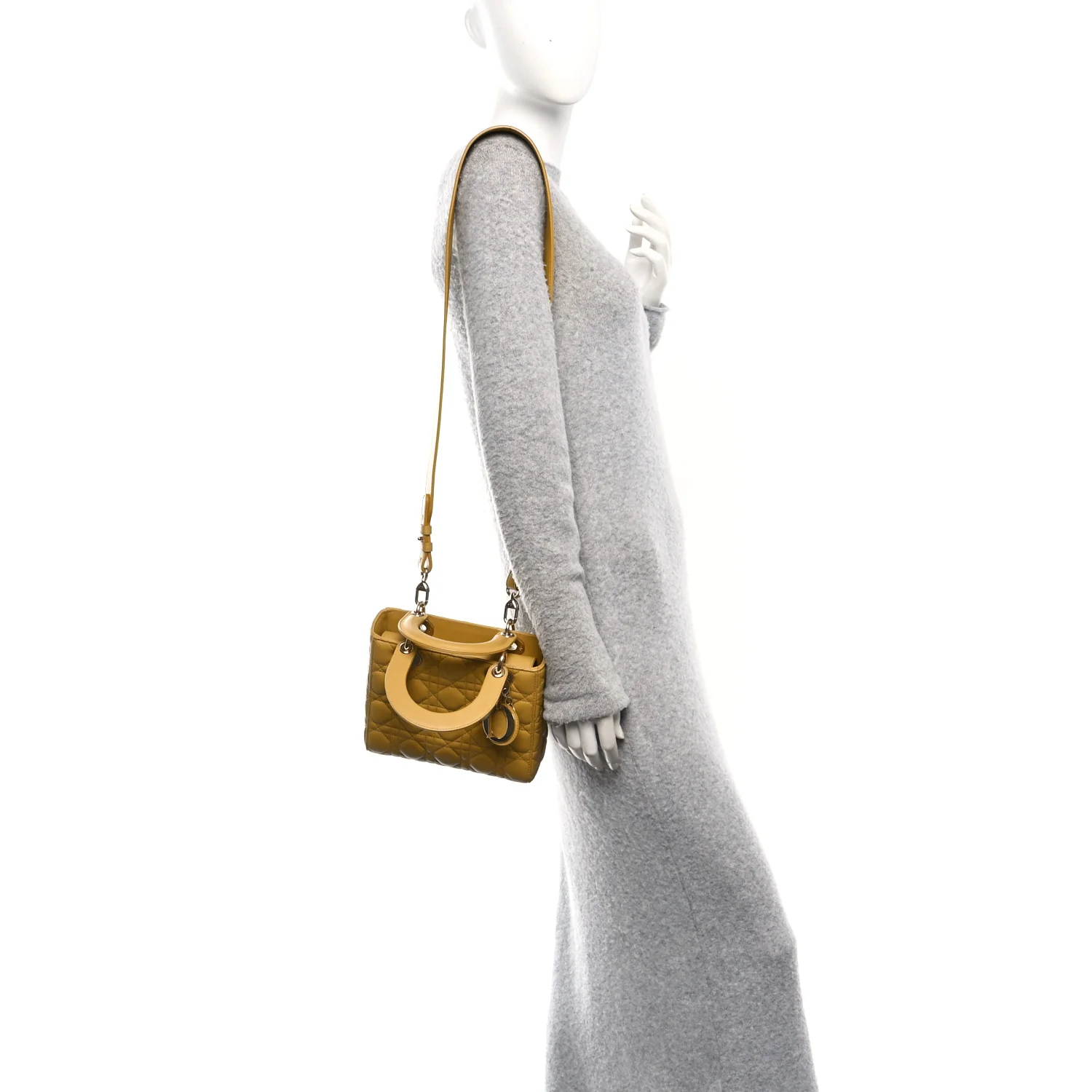 Lambskin Cannage Small My ABCDior Lady Dior Yellow - Image 2