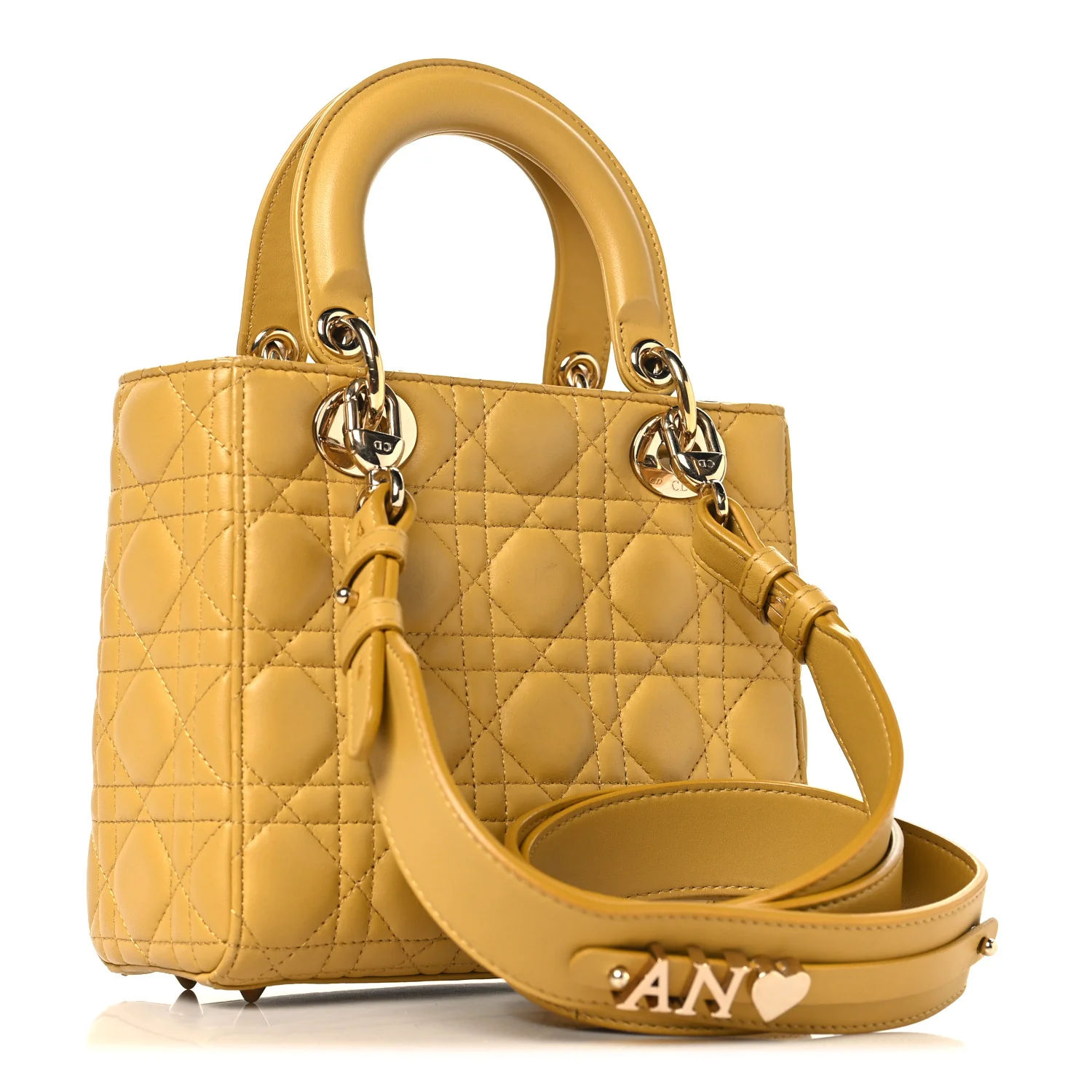 Lambskin Cannage Small My ABCDior Lady Dior Yellow - Image 3