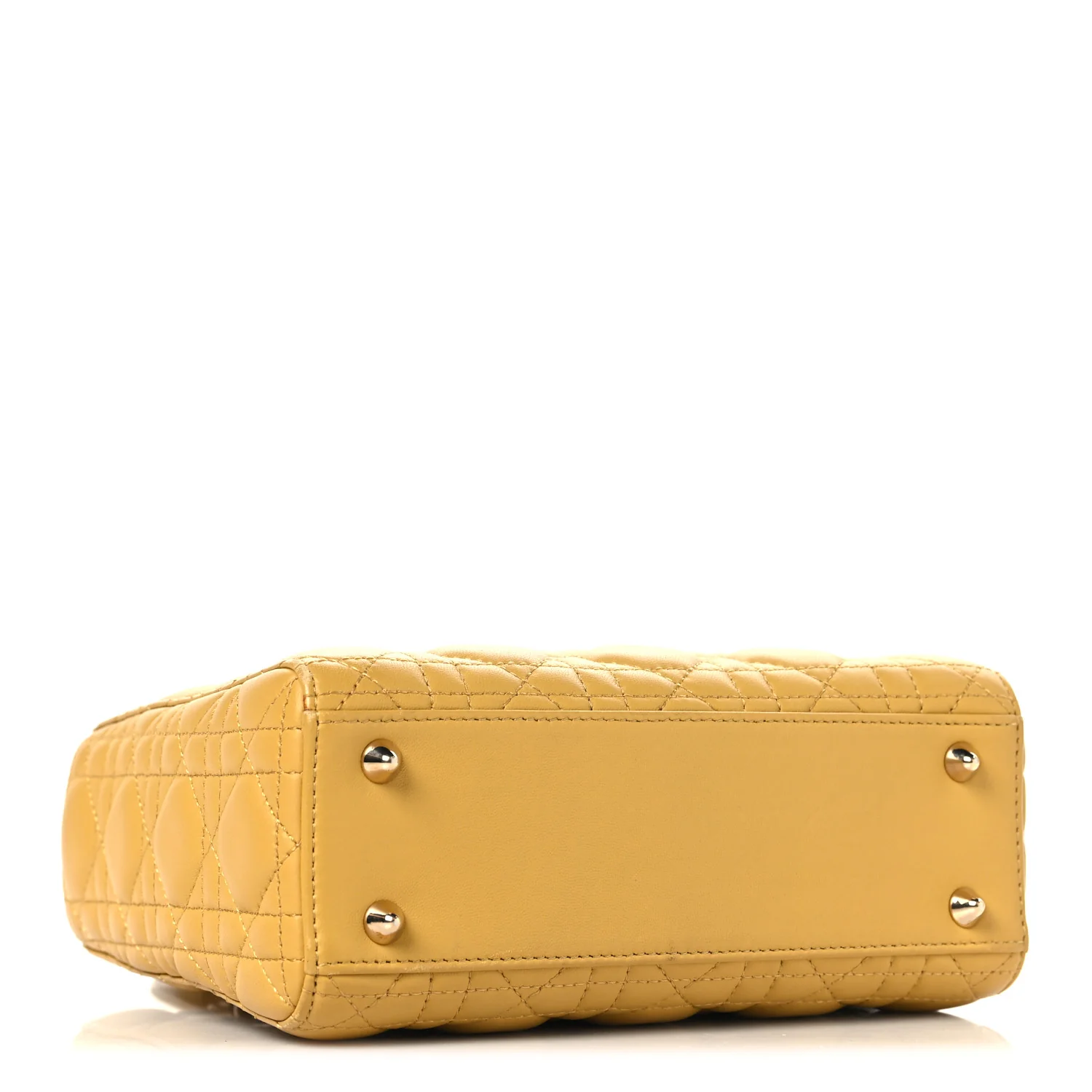 Lambskin Cannage Small My ABCDior Lady Dior Yellow - Image 4