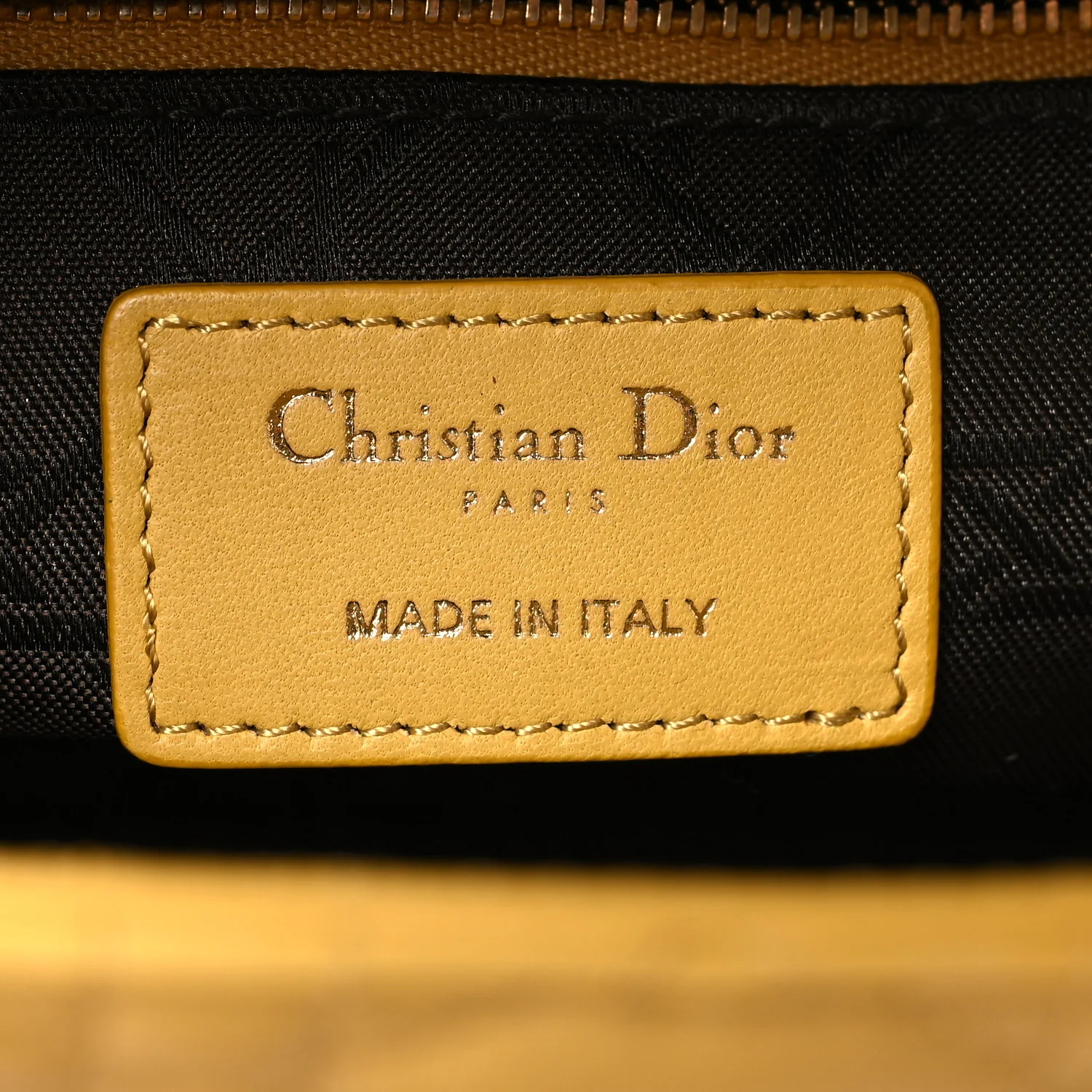 Lambskin Cannage Small My ABCDior Lady Dior Yellow - Image 6