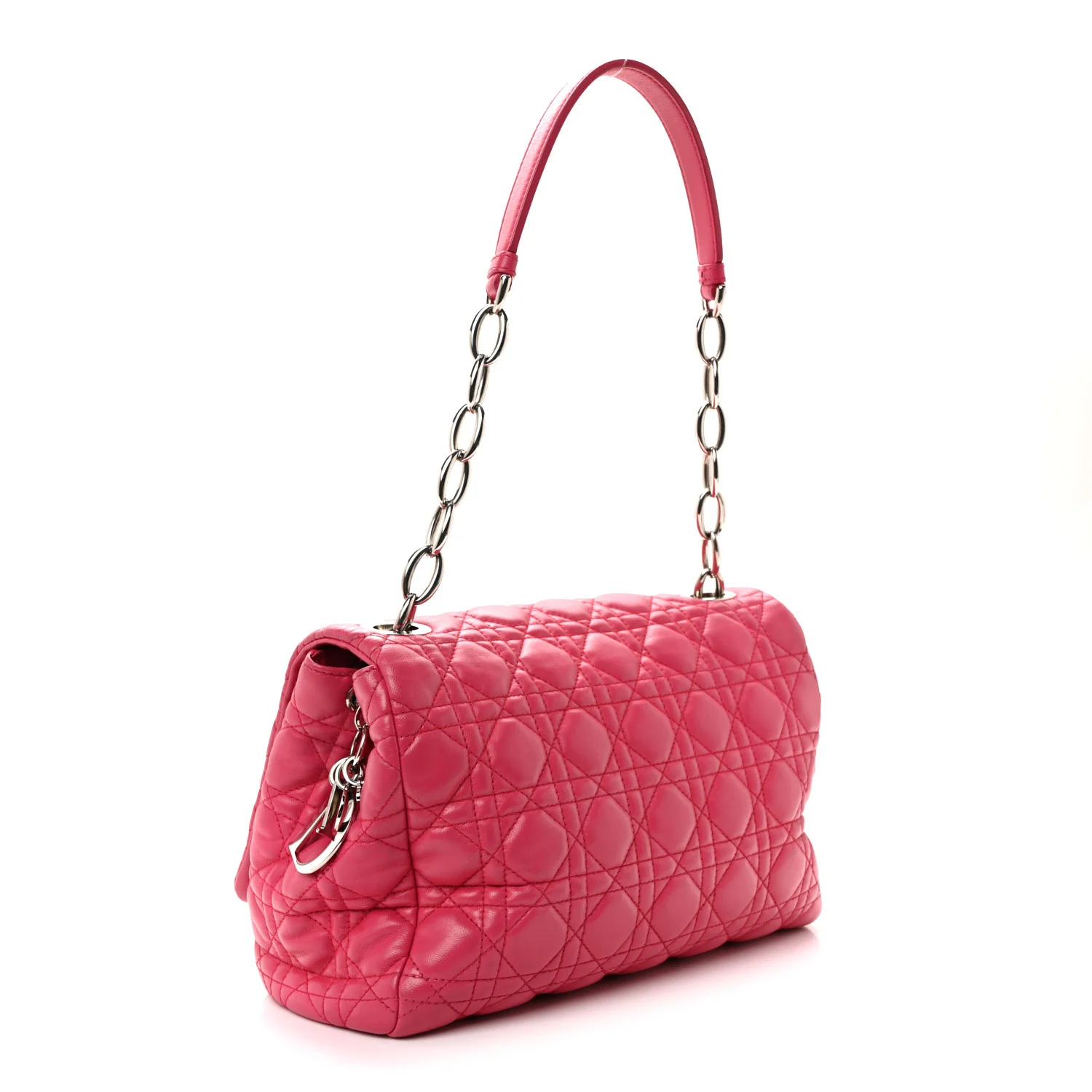 Lambskin Cannage Soft Flap Bag Pink - Image 3