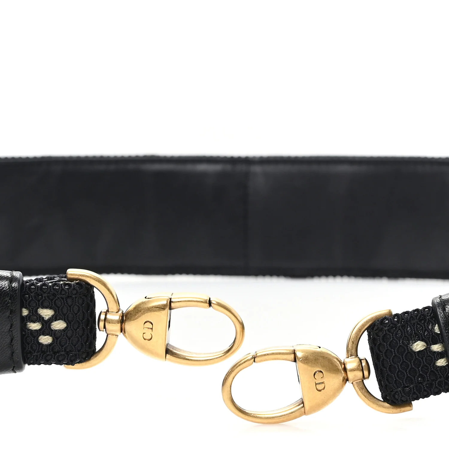 Lambskin Canvas Embroidered Floral Shoulder Strap Black Multicolor - Image 3