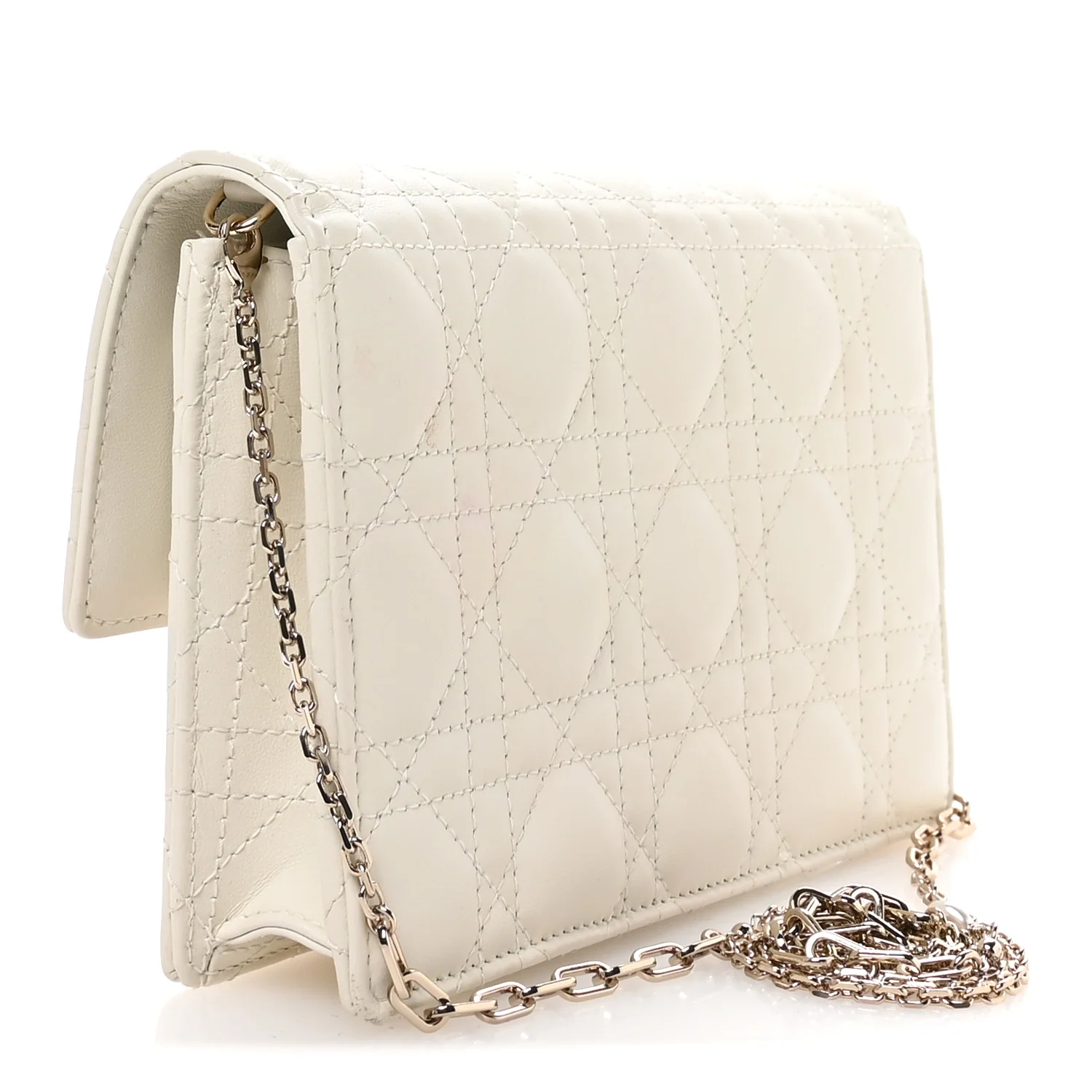 Lambskin Chain Lady Dior Chain Pouch Latte - Image 3