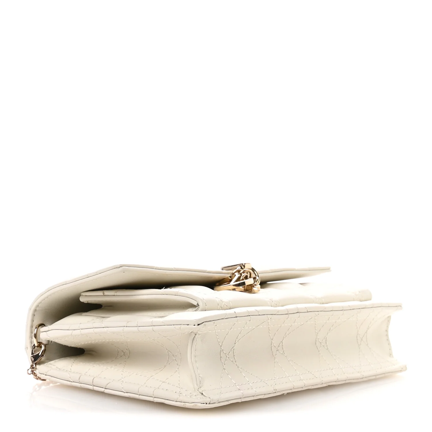 Lambskin Chain Lady Dior Chain Pouch Latte - Image 4