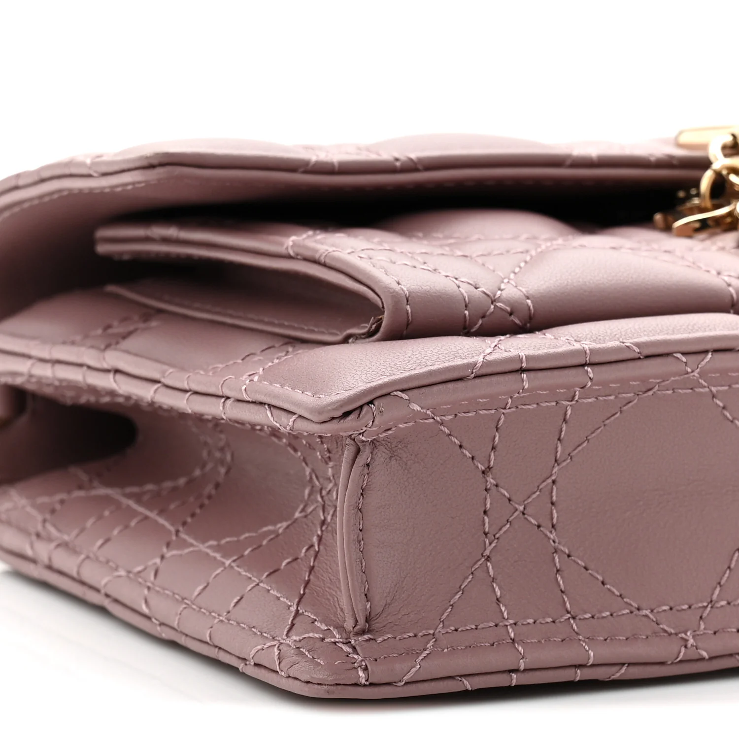 Lambskin Chain Lady Dior Chain Pouch Purple - Image 9