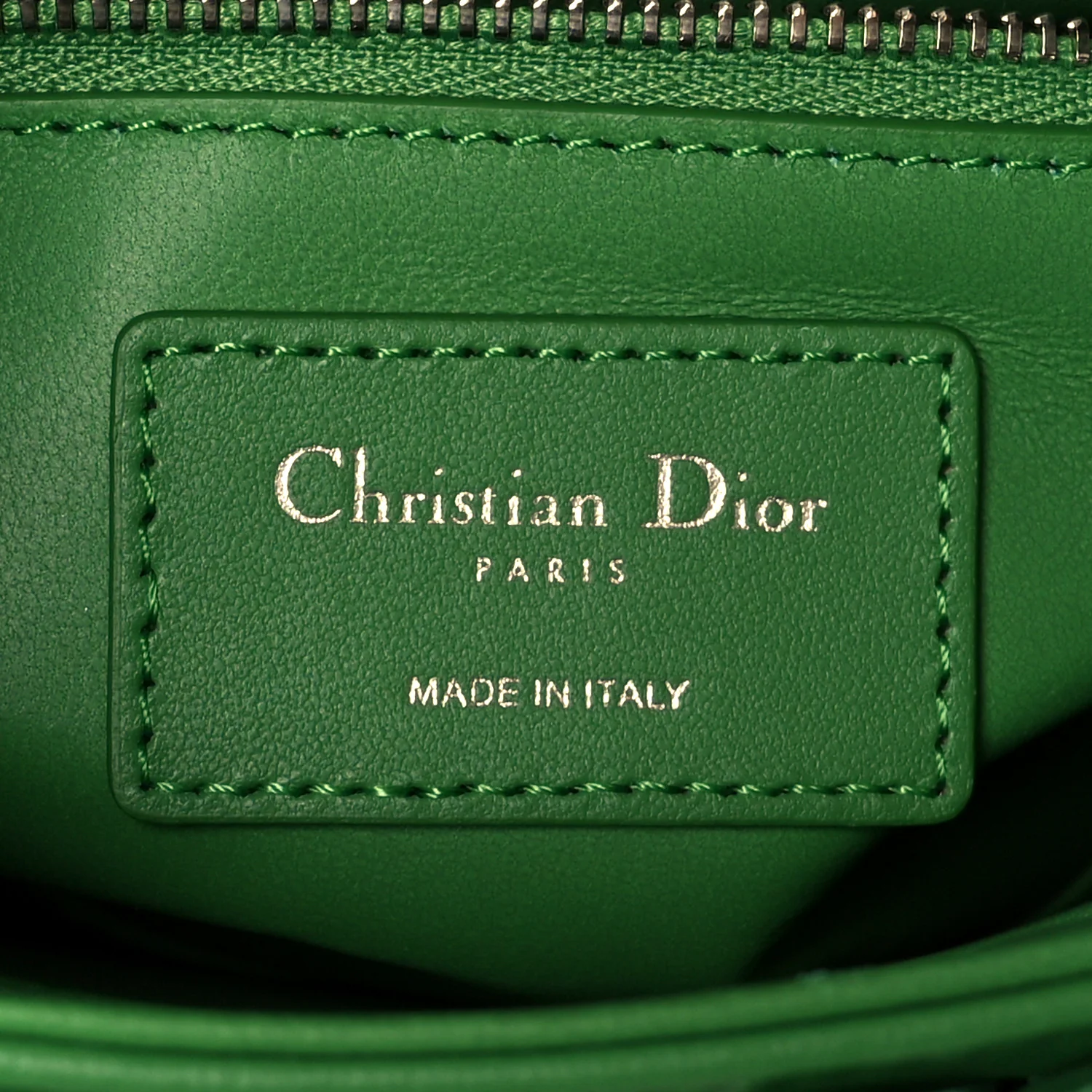 Lambskin Clover Allover Embroidered Mini Lady Dior Lucky Green - Image 6