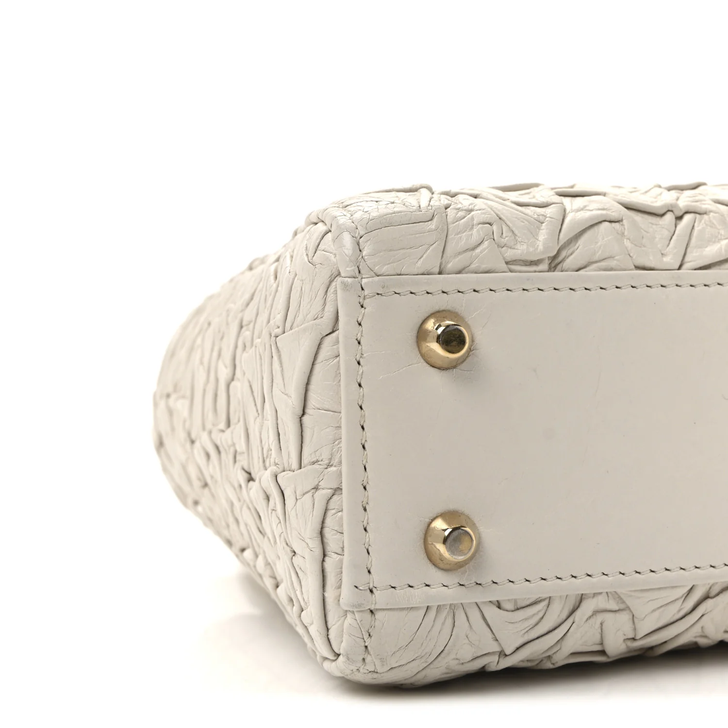 Lambskin Gathered Mini Lady Dior White - Image 8