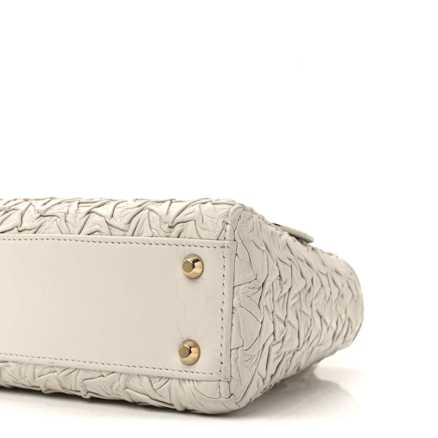 Lambskin Gathered Mini Lady Dior White - Image 9