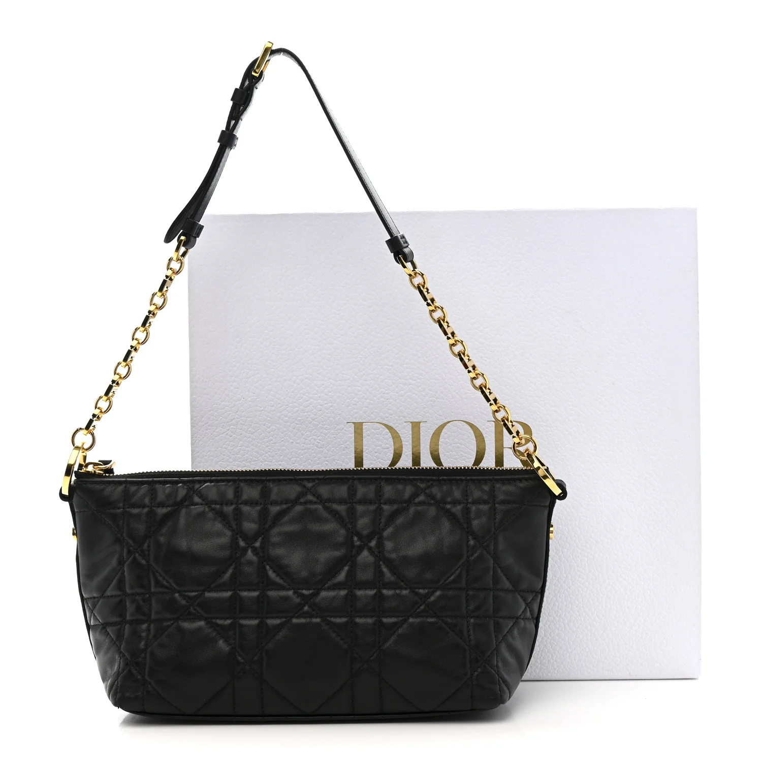 Lambskin Macrocannage DiorStar Hobo Bag Black - Image 11