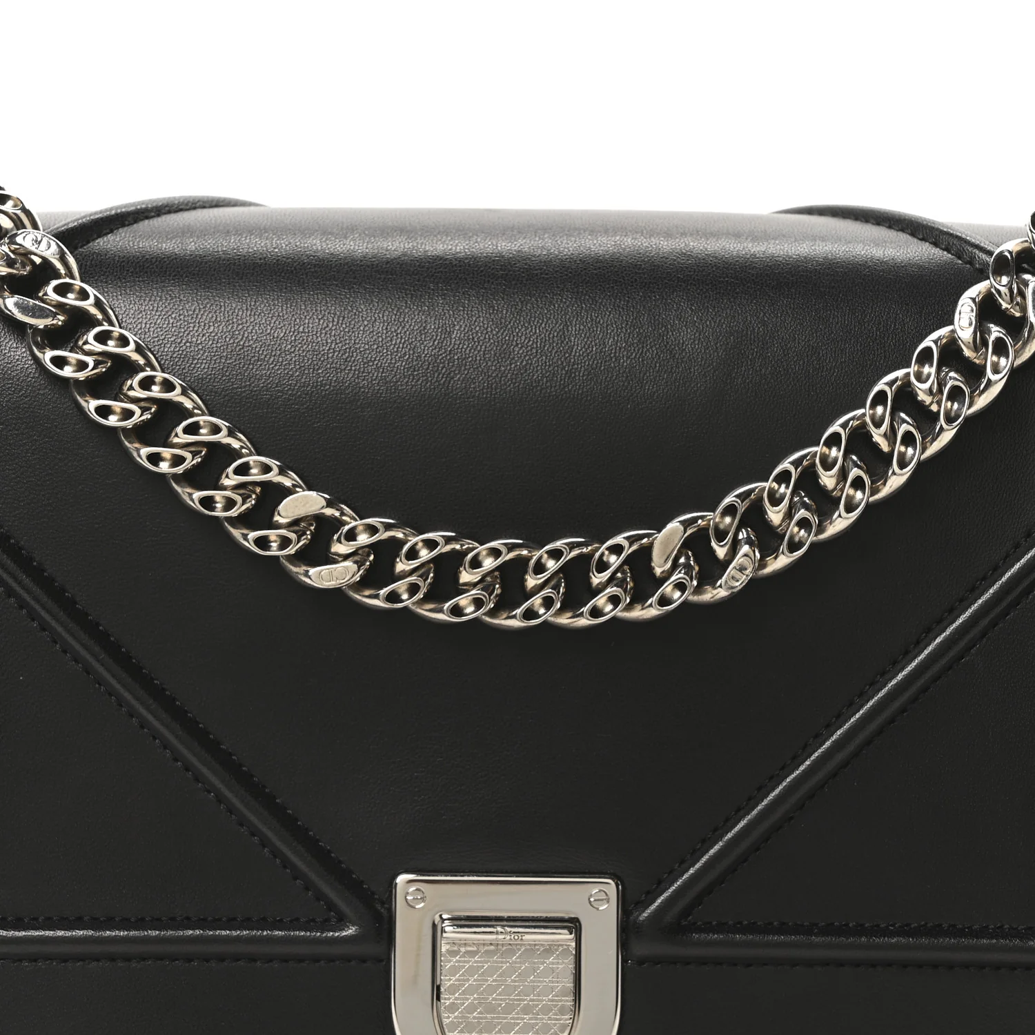 Lambskin Medium Diorama Flap Bag Black - Image 8