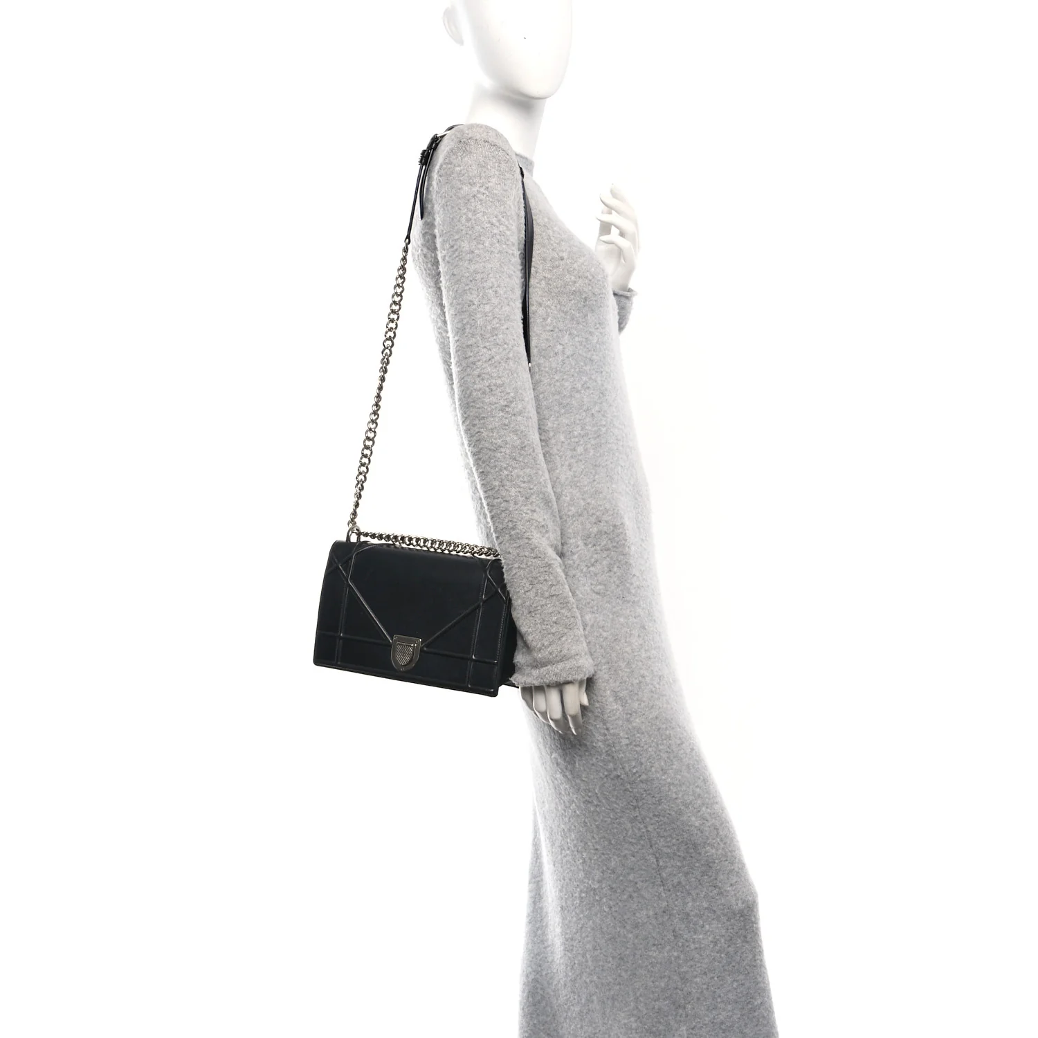 Lambskin Medium Diorama Flap Bag Black - Image 2