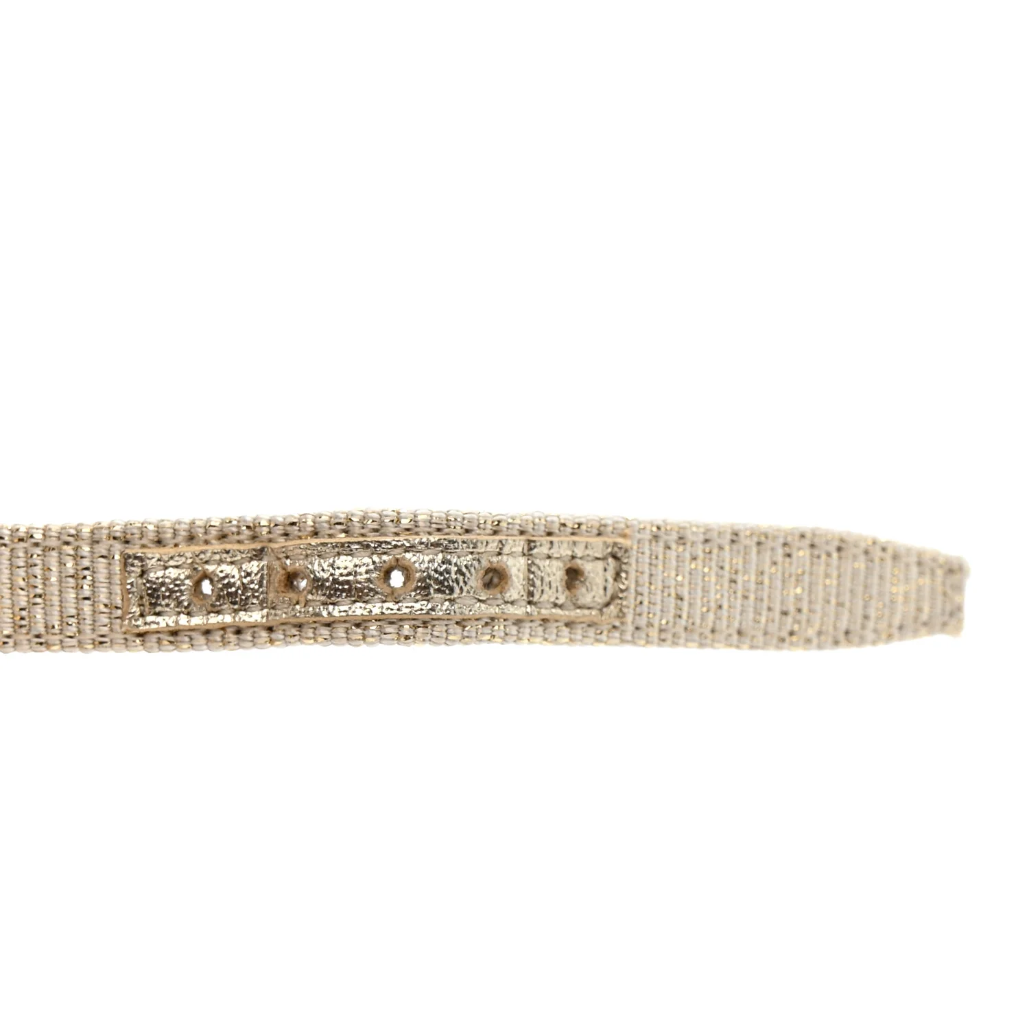 Laminated Grosgrain Pearl Fringe Adiorable Mule 37 Shiny Gold - Image 10
