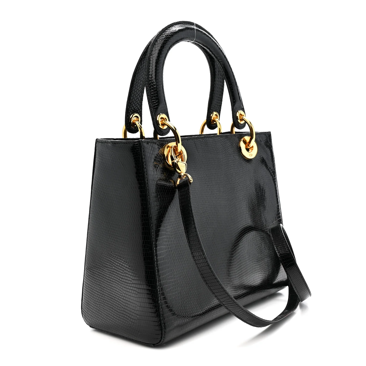 Lizard Medium Lady Dior Black - Image 3