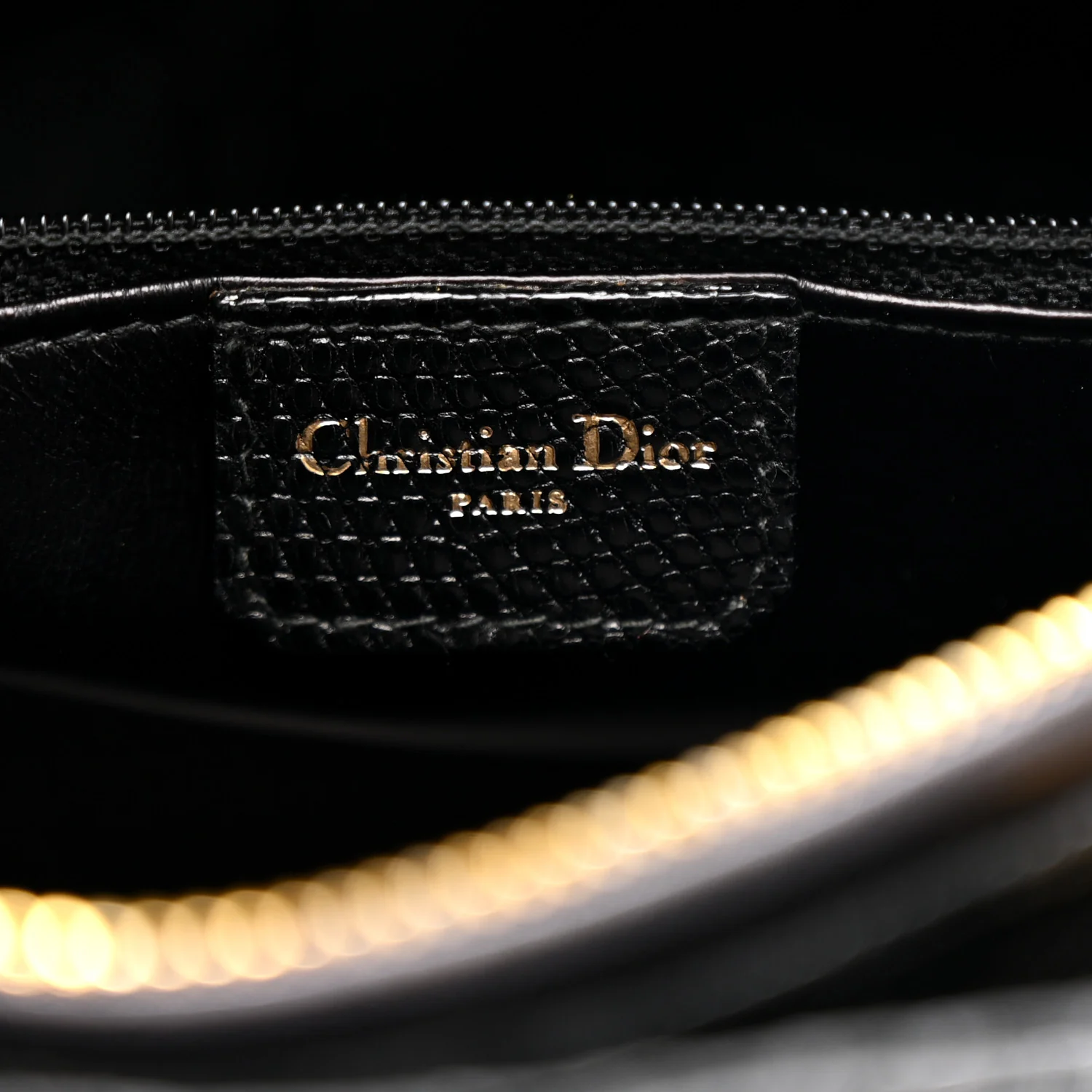 Lizard Medium Lady Dior Black - Image 6