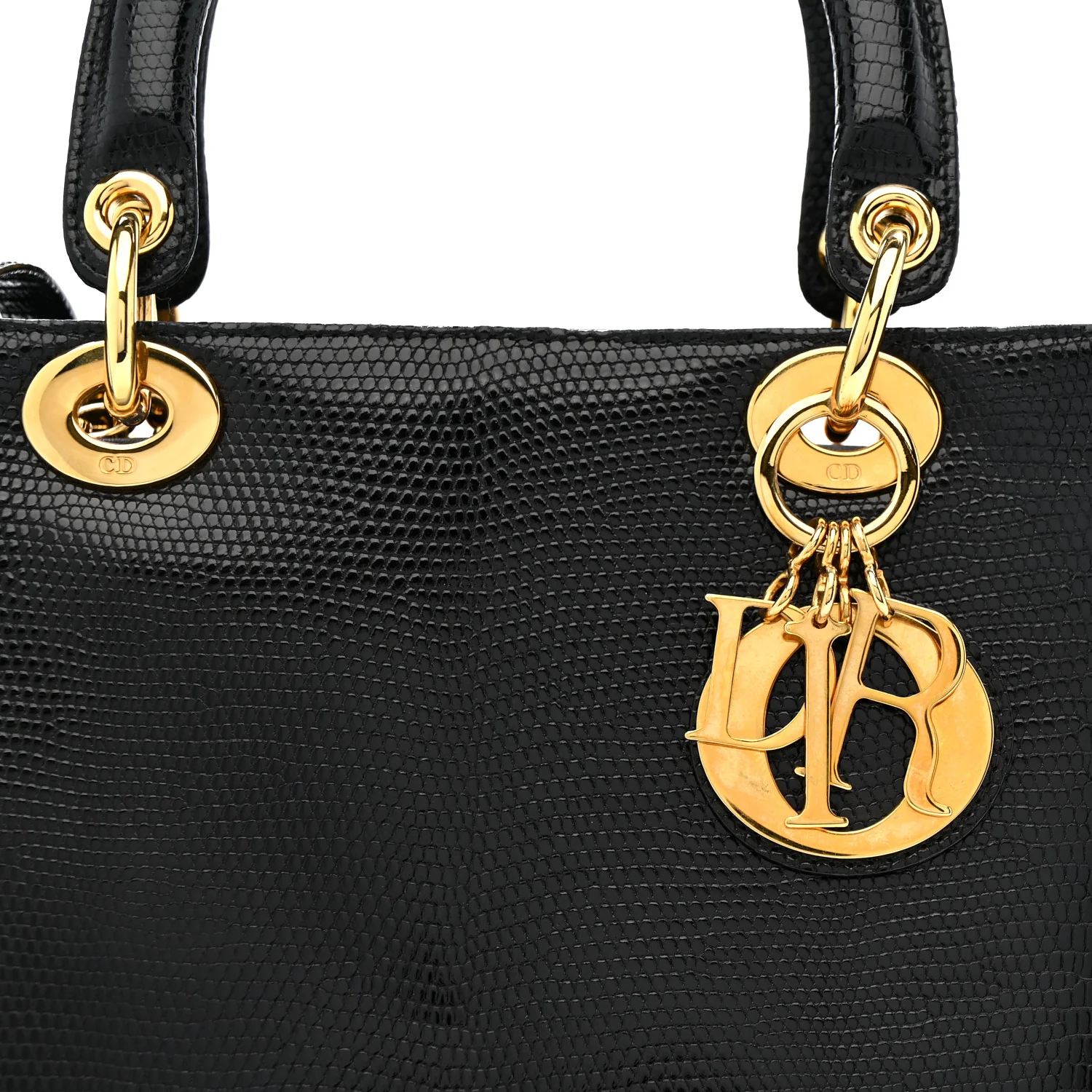 Lizard Medium Lady Dior Black - Image 8