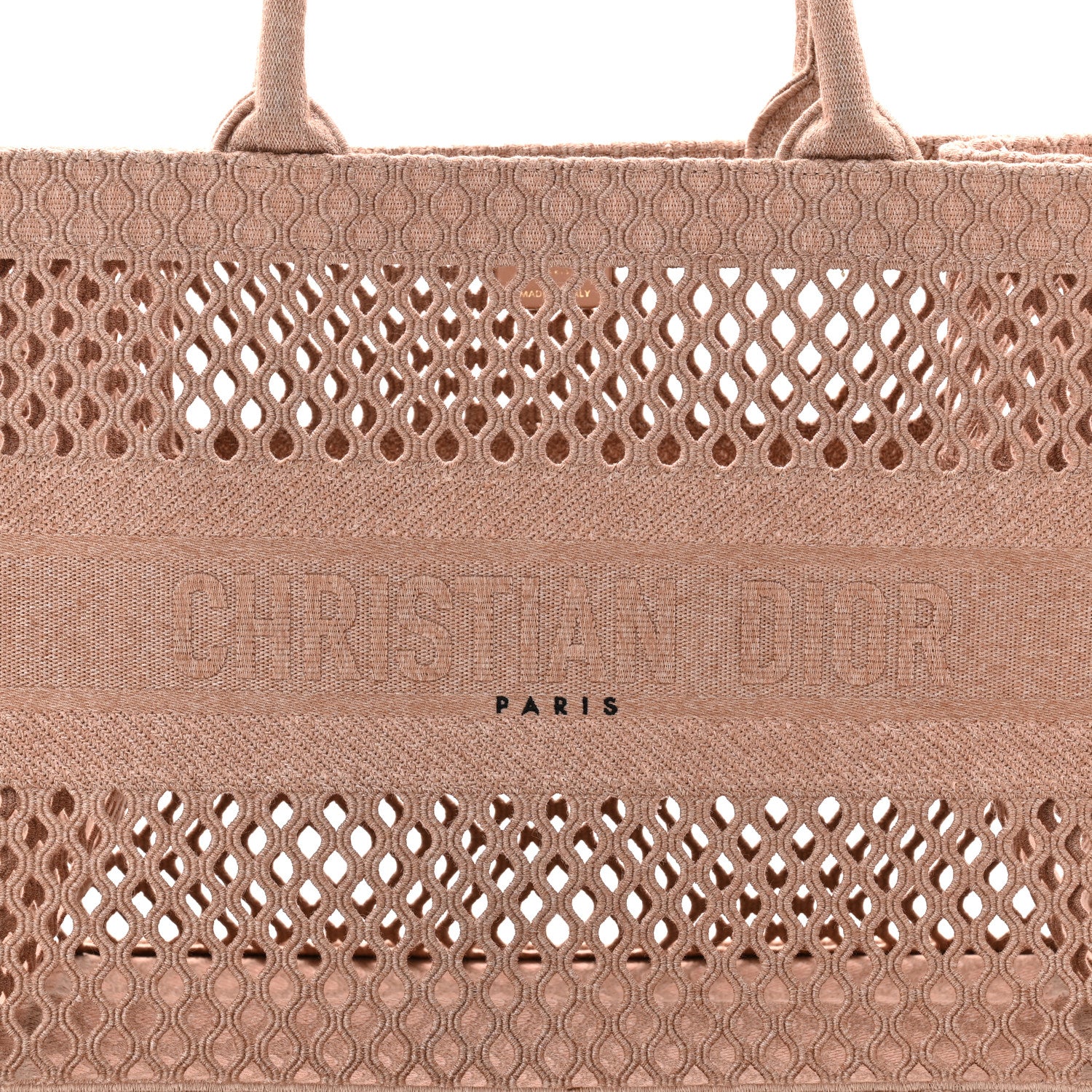 Mesh Embroidered Medium Book Tote Clay - Image 15