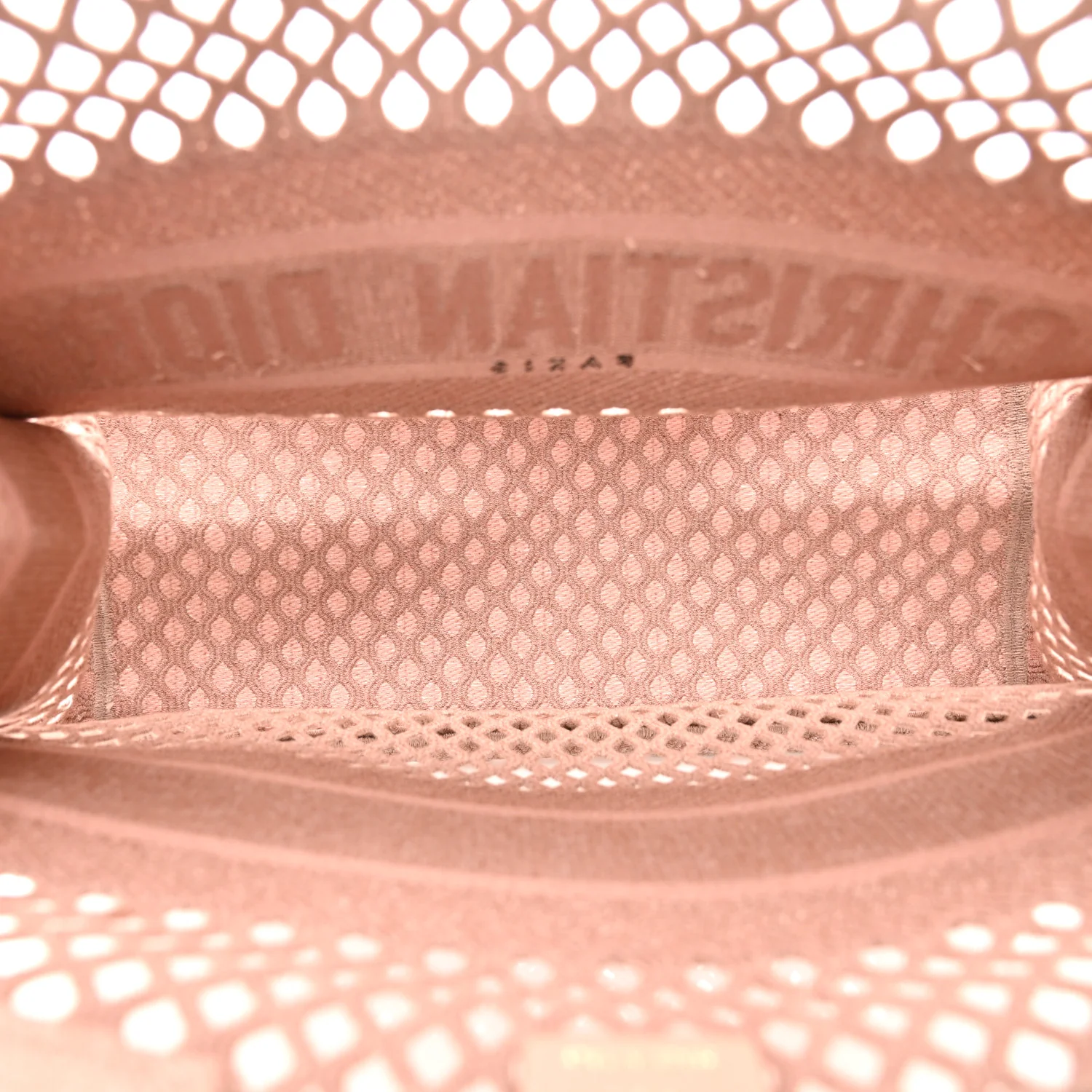 Mesh Embroidered Medium Book Tote Clay - Image 9