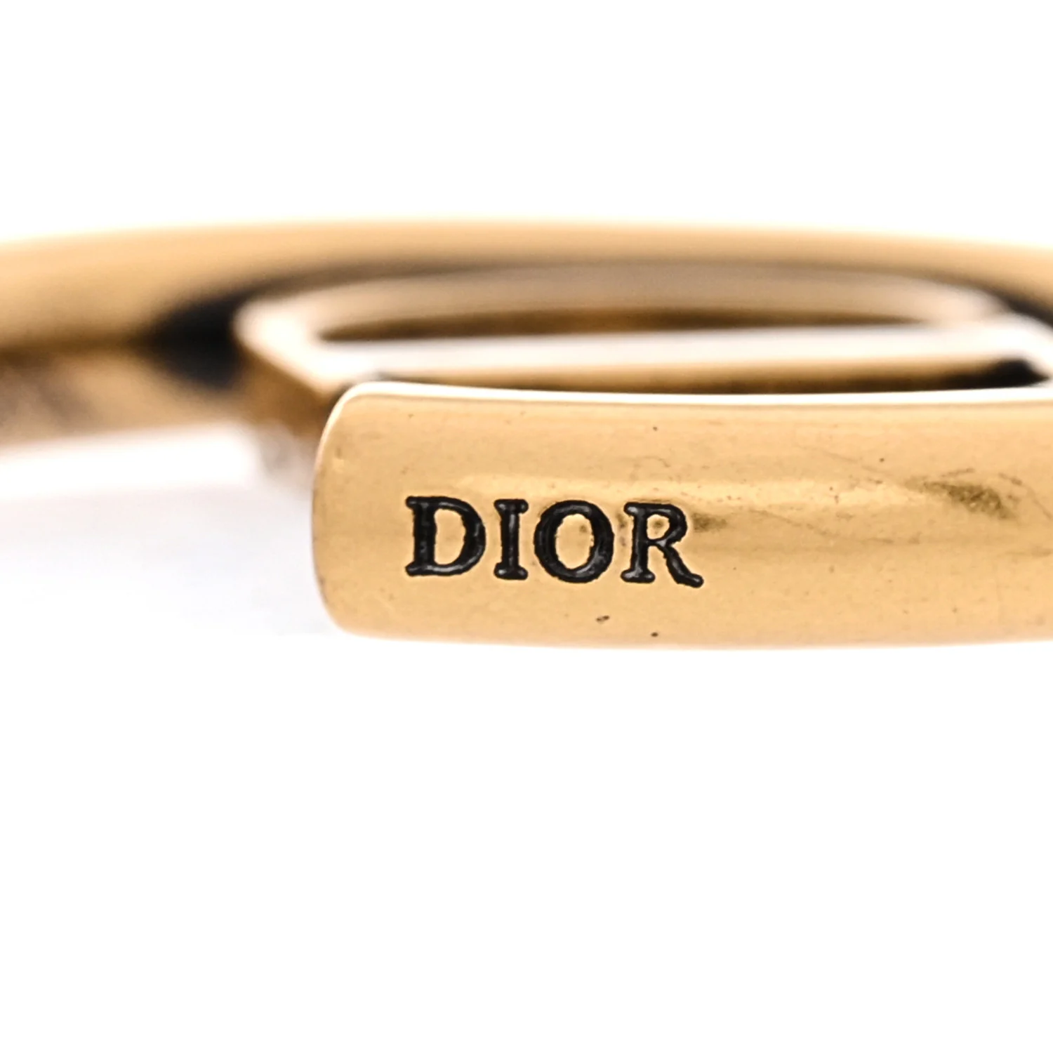 Metal 30 Montaigne Hoop Earrings Aged Gold - Image 4