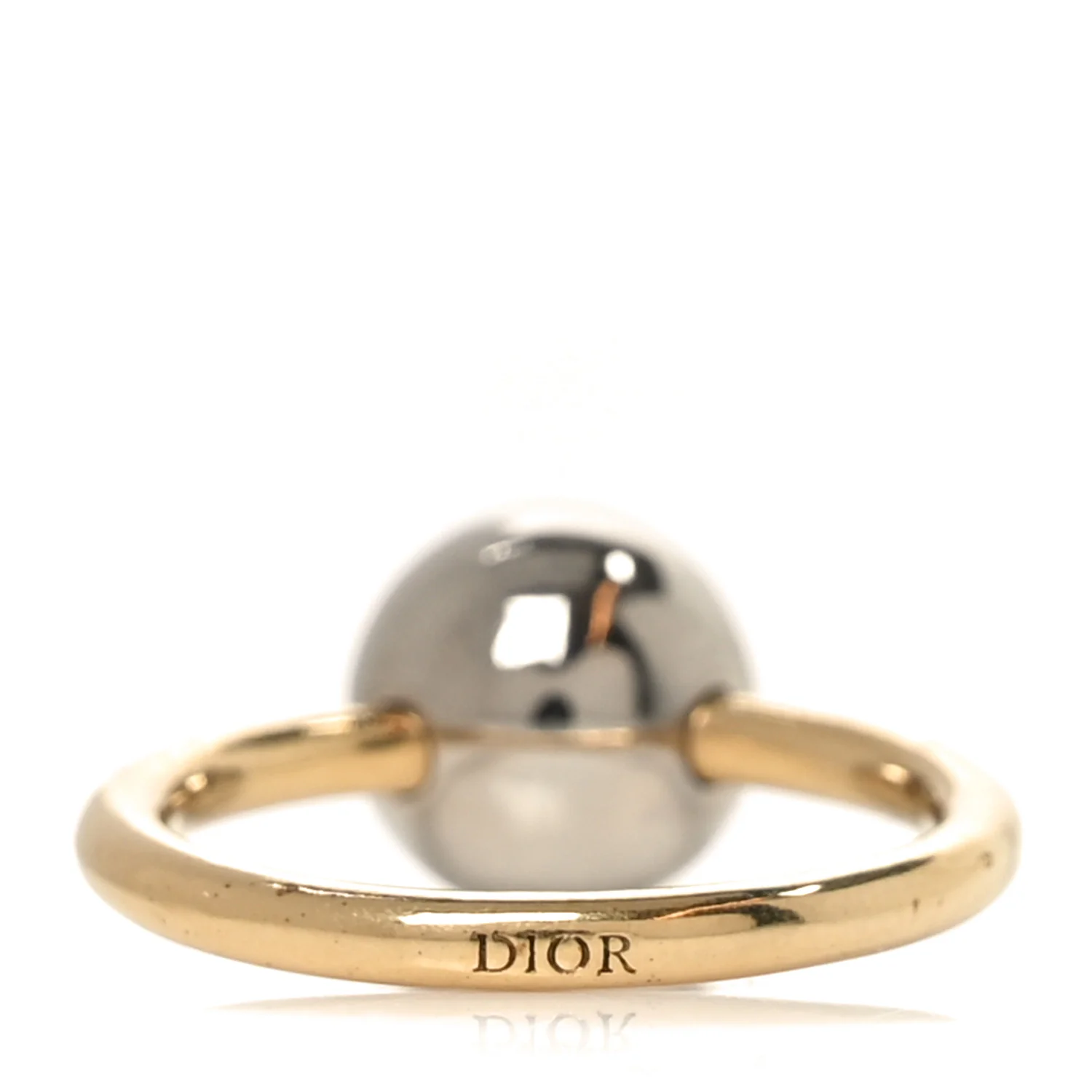 Metal CD Sphere Ring 52 6 Gold Silver - Image 3