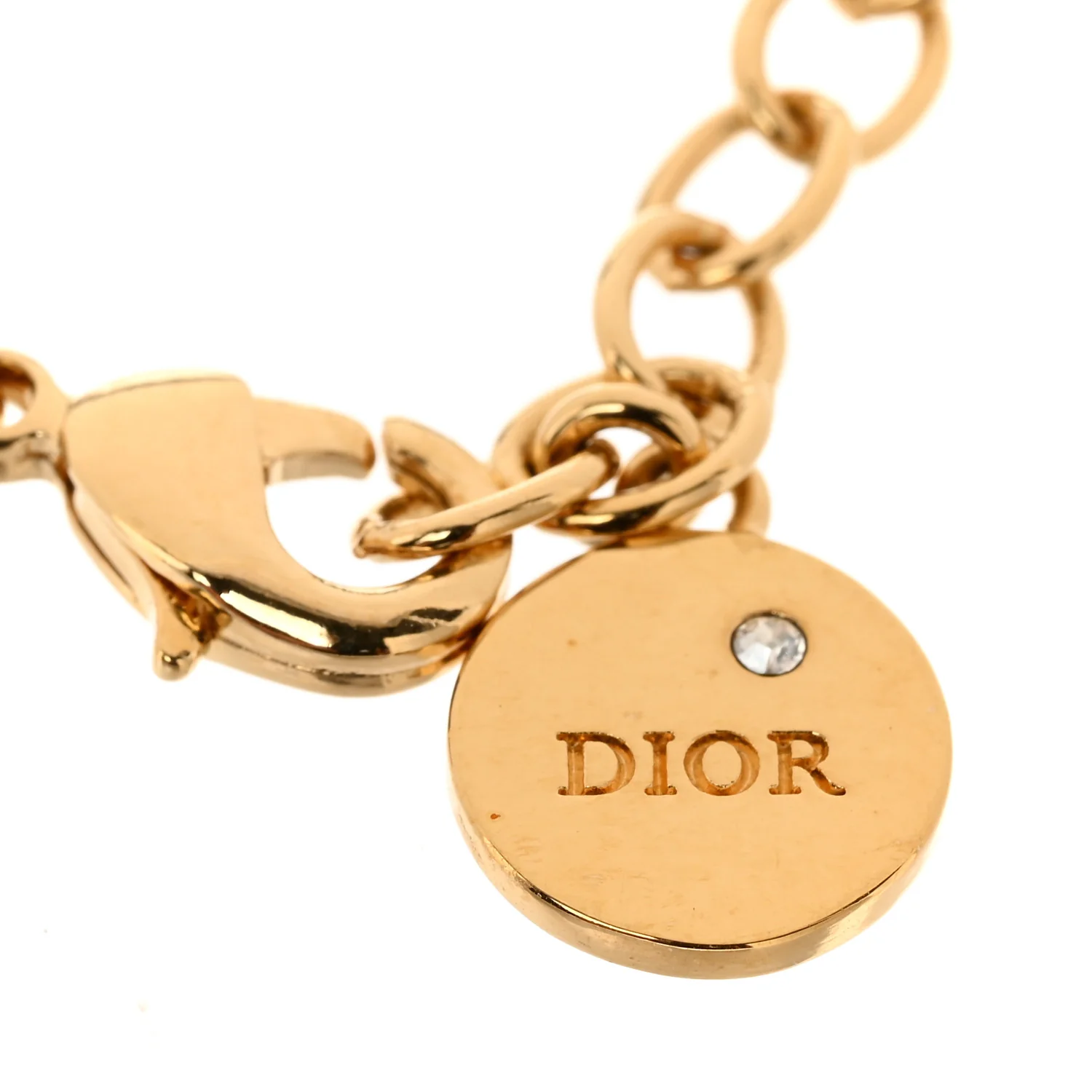 Metal Crystal Letters Bracelet Gold - Image 4