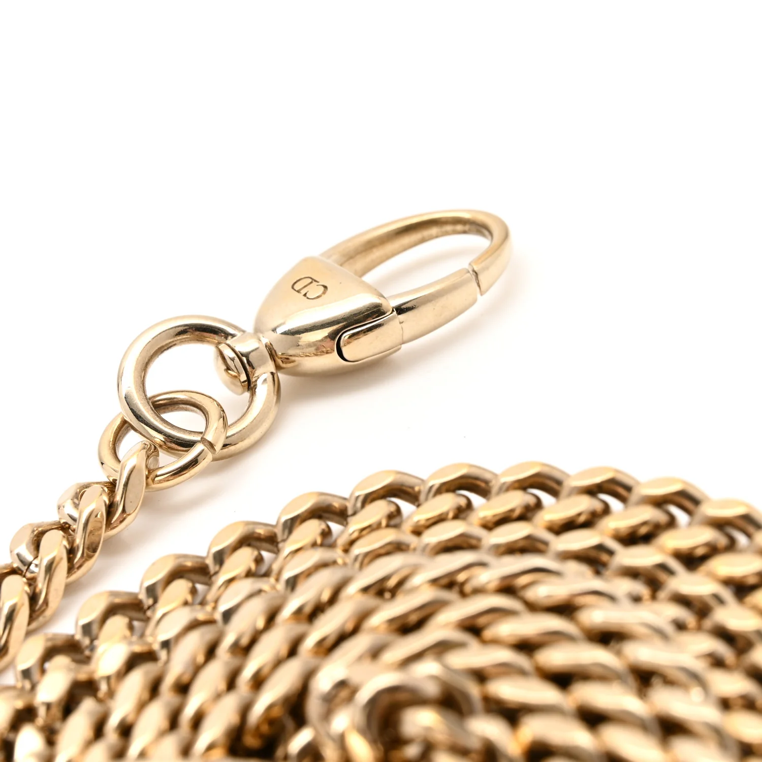 Metal Mini Lady Dior Chain Shoulder Strap Gold - Image 4