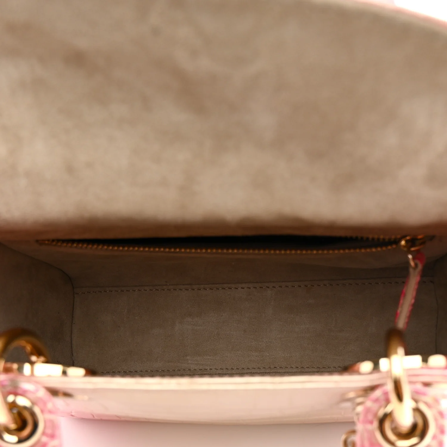 Metallic Alligator Gradient Small Lady Dior Pink - Image 5