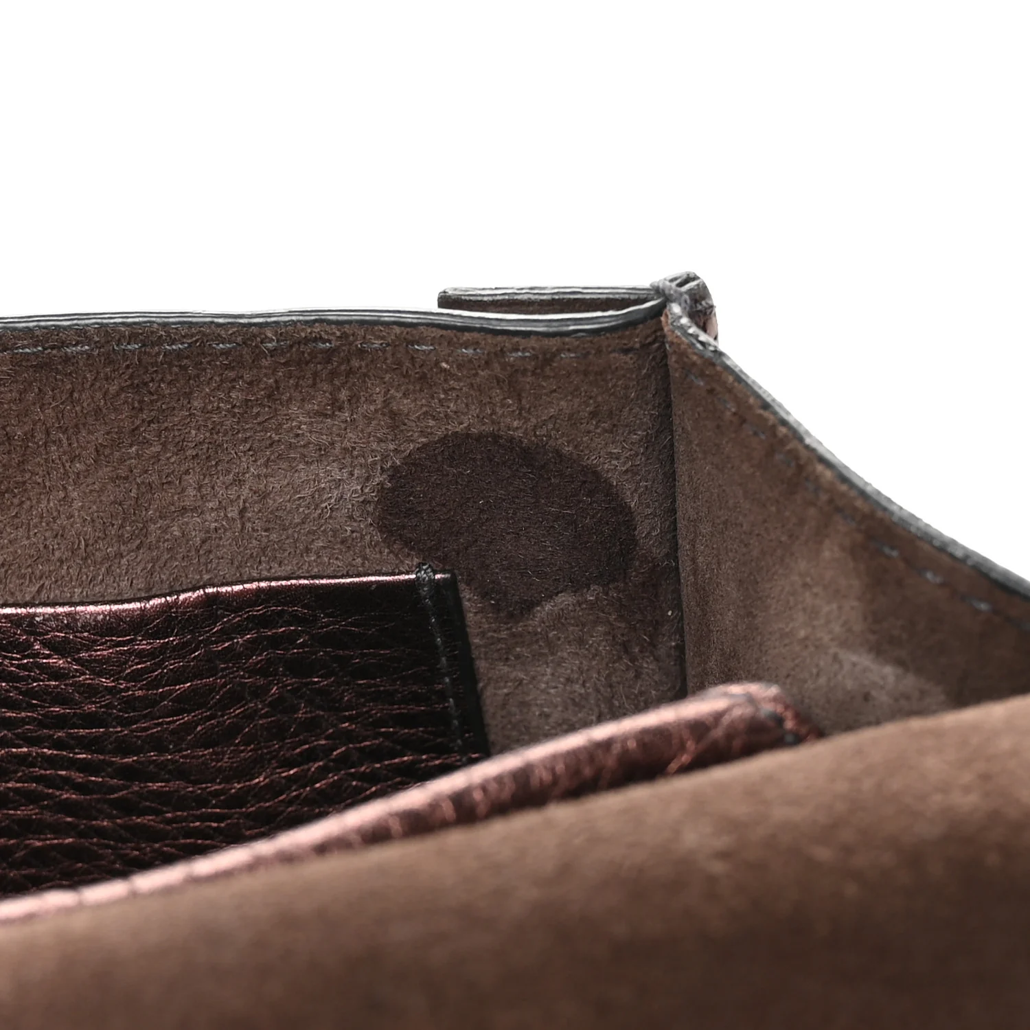Metallic Calfskin J'Adior Chain Flap Bag Noisette - Image 12