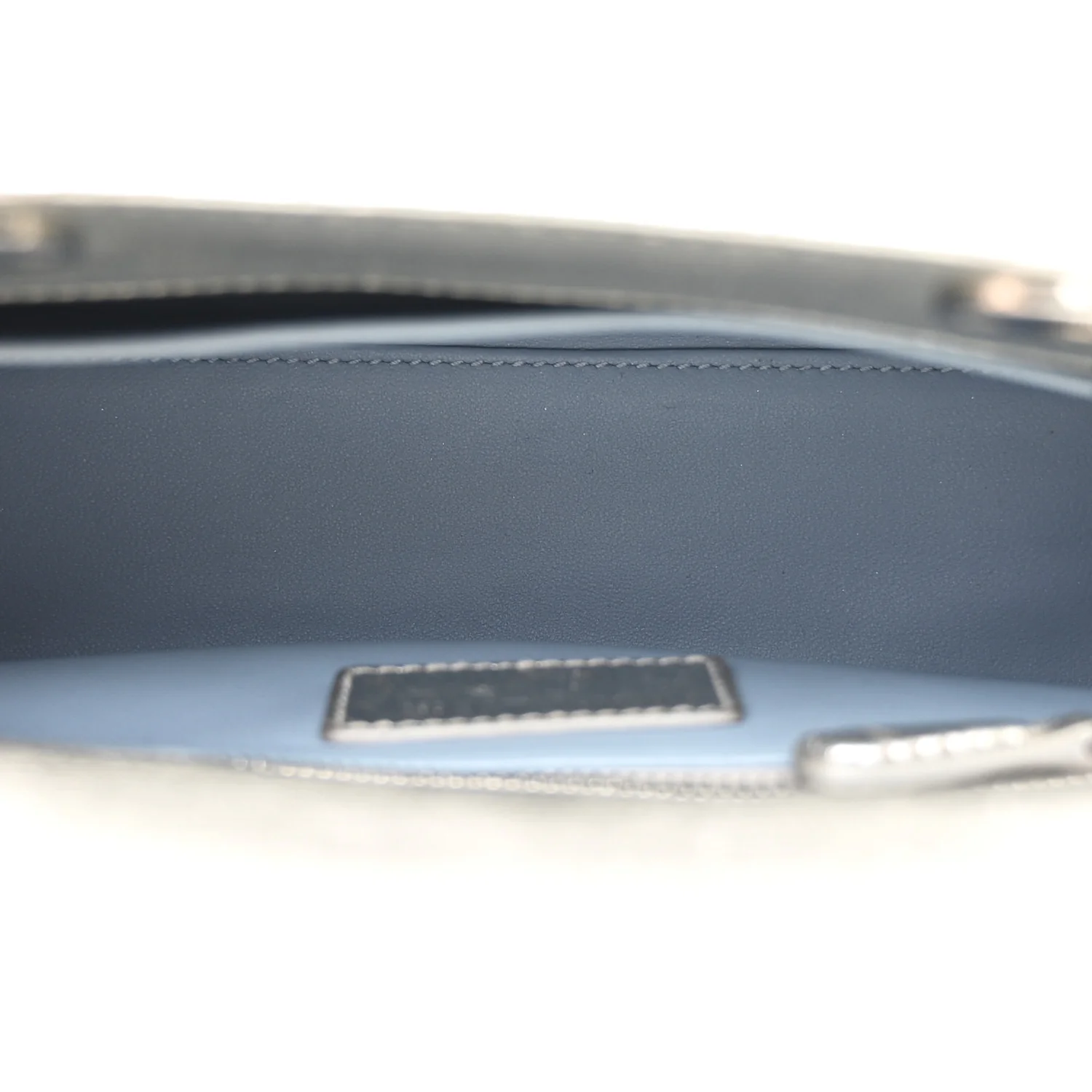 Metallic Grained Calfskin Cannage Small Lucky Badges My Lady Dior Silver - Image 5