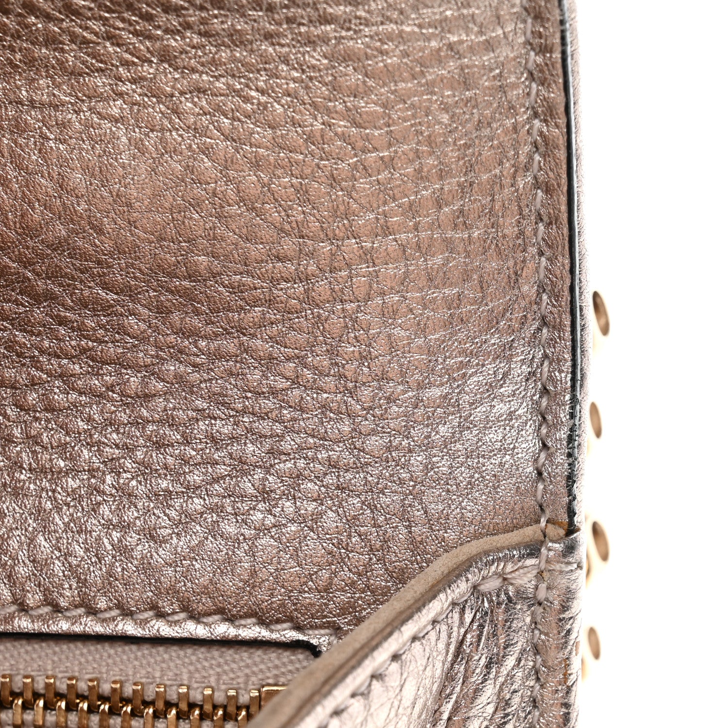 Metallic Grained Calfskin Small Diorama Flap Bag Copper - Image 13