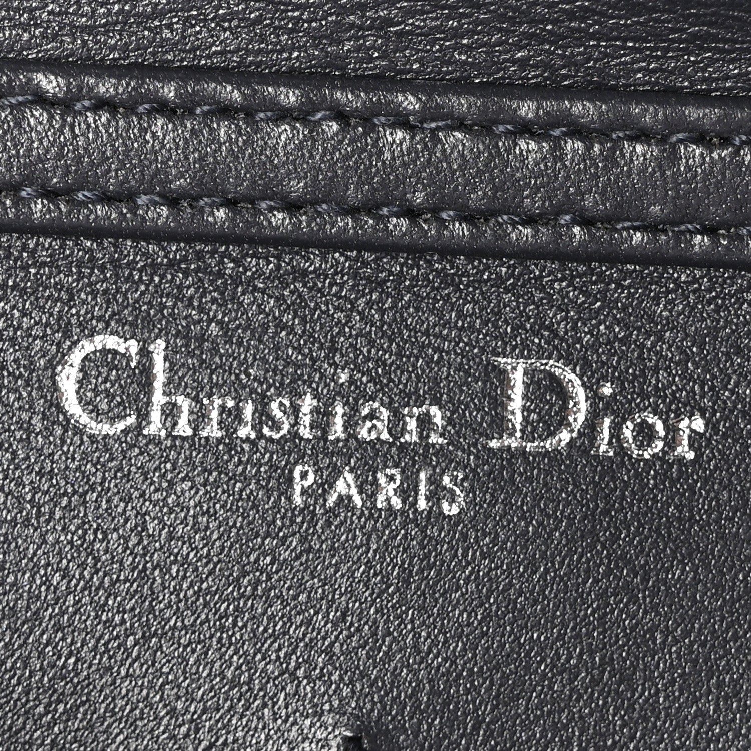 Metallic Patent Micro-Cannage Diorama Wallet on Chain Pouch Silver - Image 6