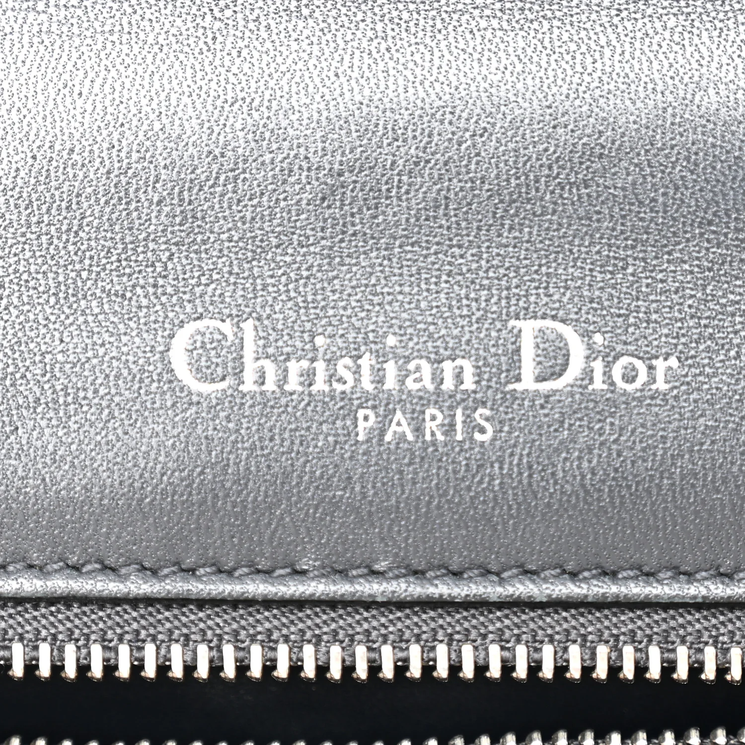 Metallic Patent Micro-Cannage Small Diorama Flap Bag Silver - Image 6