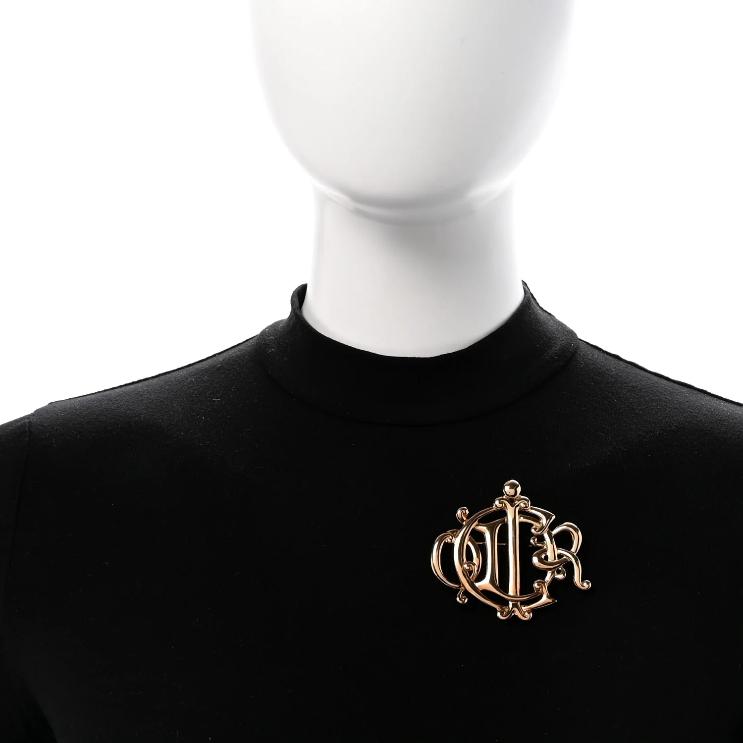 Monogram Brooch Gold - Image 2