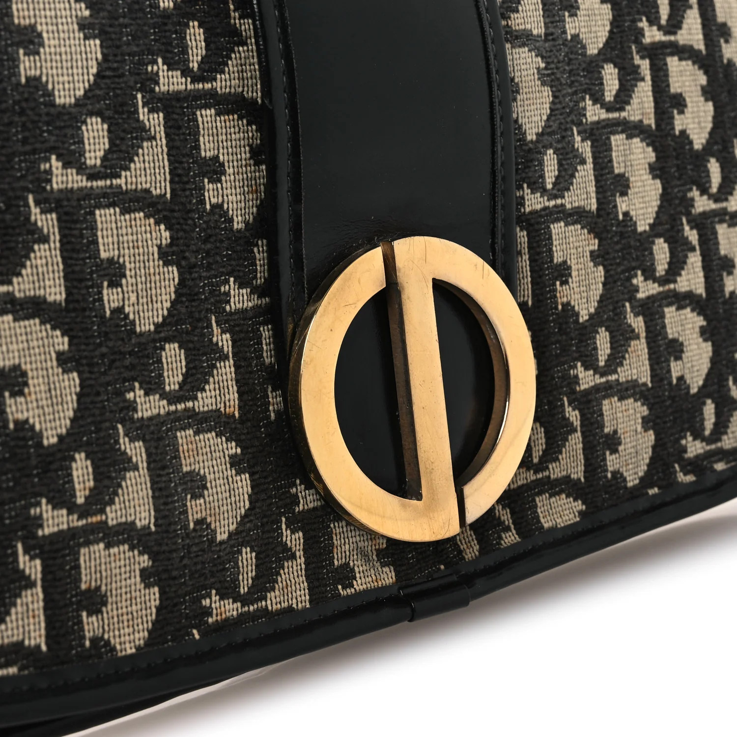 Monogram Flap Clutch Beige Black - Image 11
