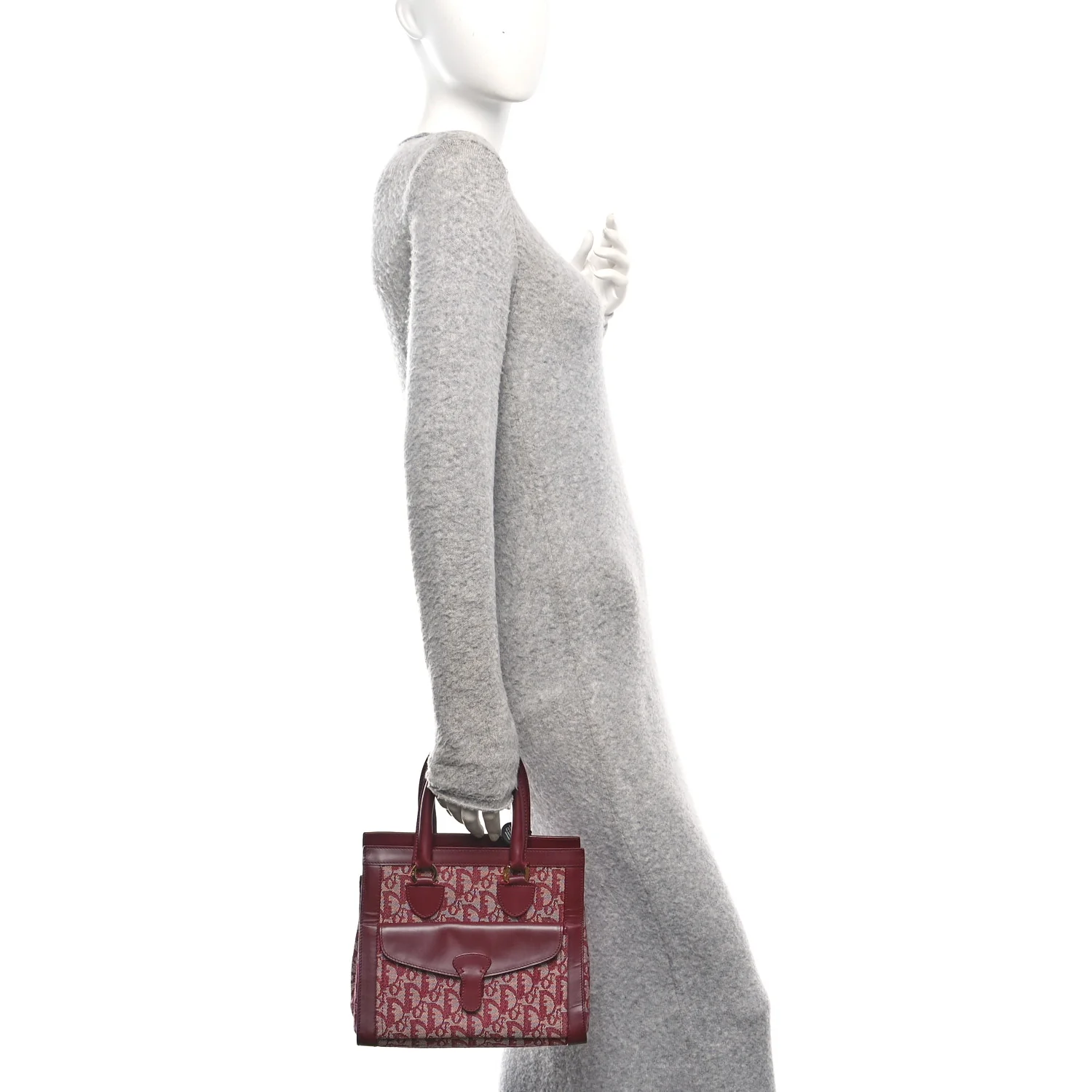 Monogram Pocket Tote Red - Image 2