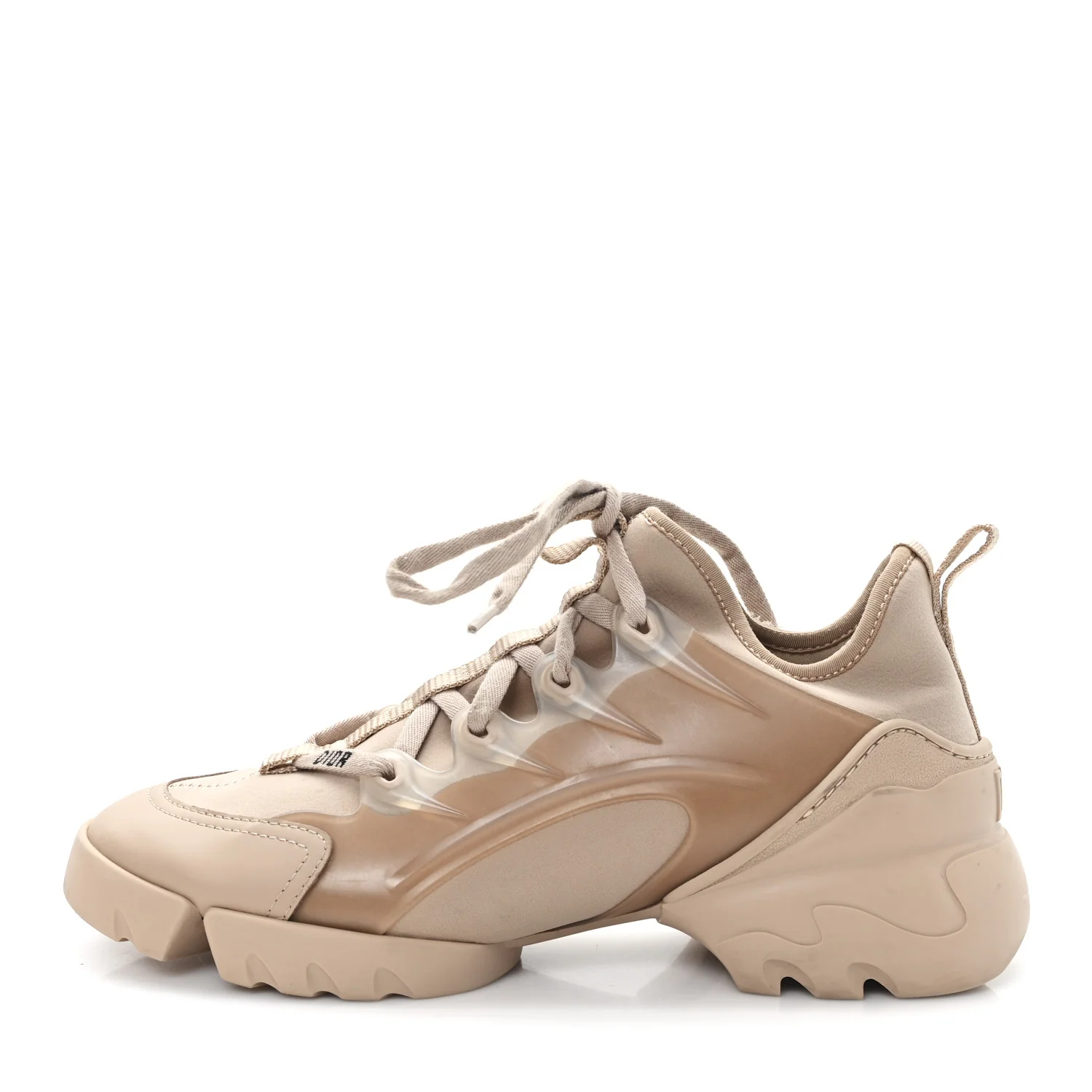 Neoprene Rubber Womens D-Connect Sneakers 37.5 Nude