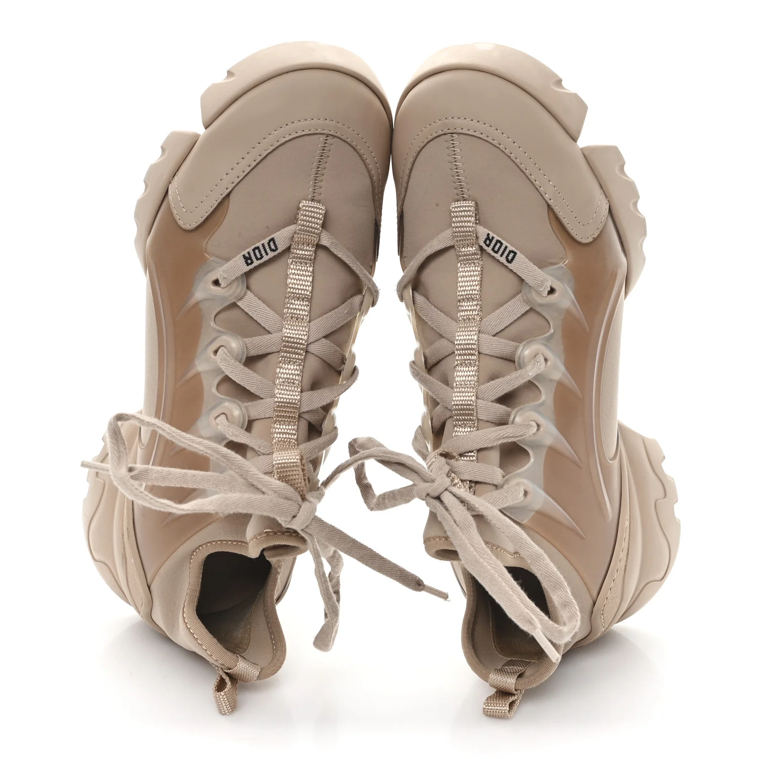 Neoprene Rubber Womens D-Connect Sneakers 37.5 Nude - Image 2