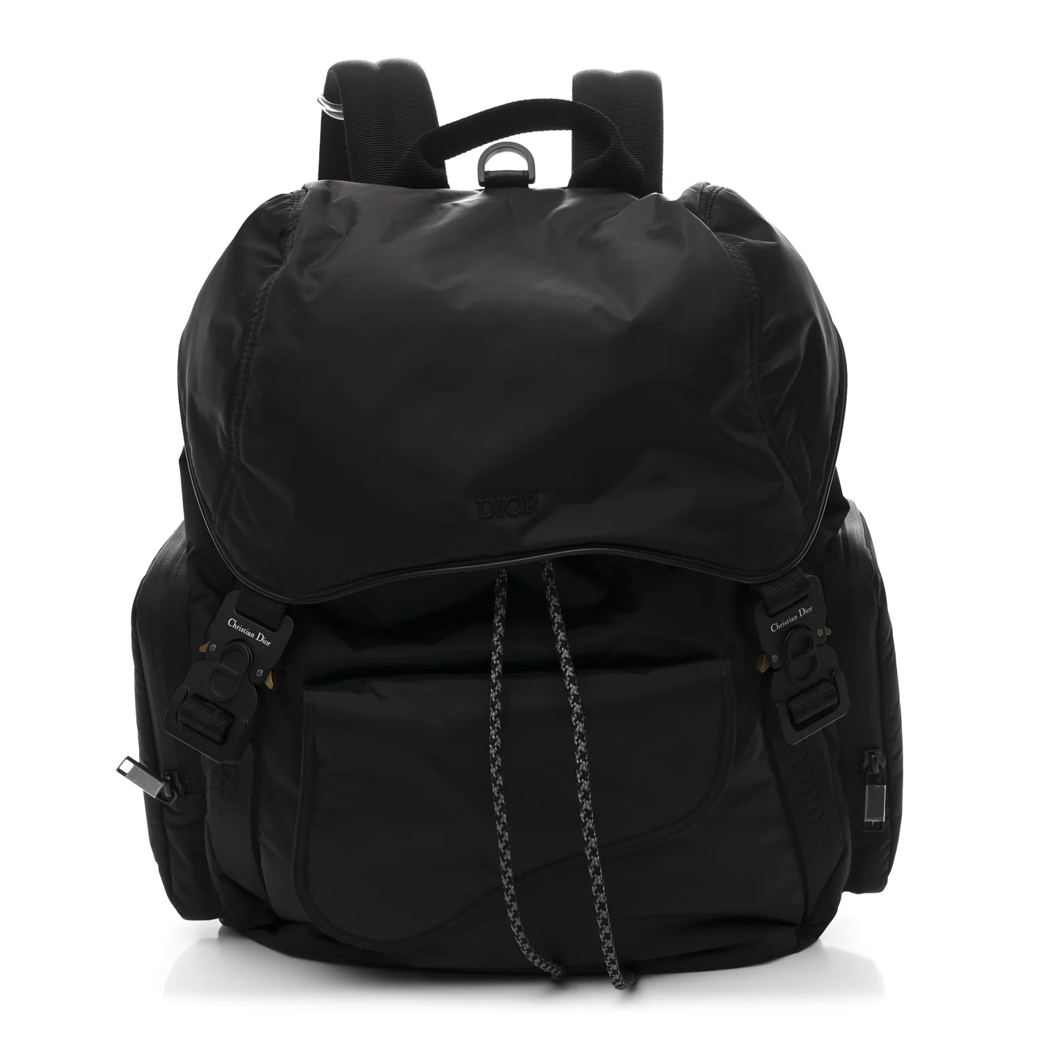 Nylon Saddle Backpack Black
