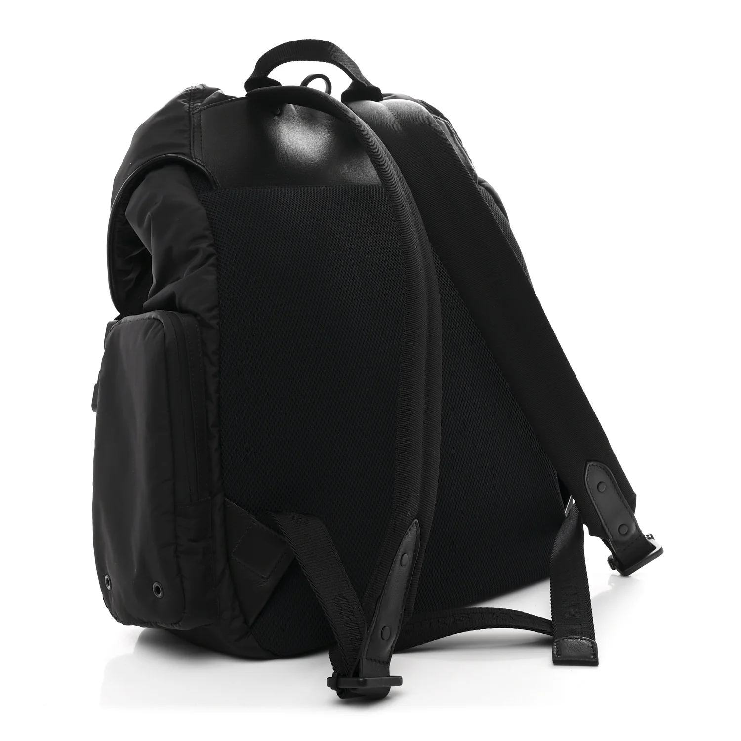 Nylon Saddle Backpack Black - Image 3