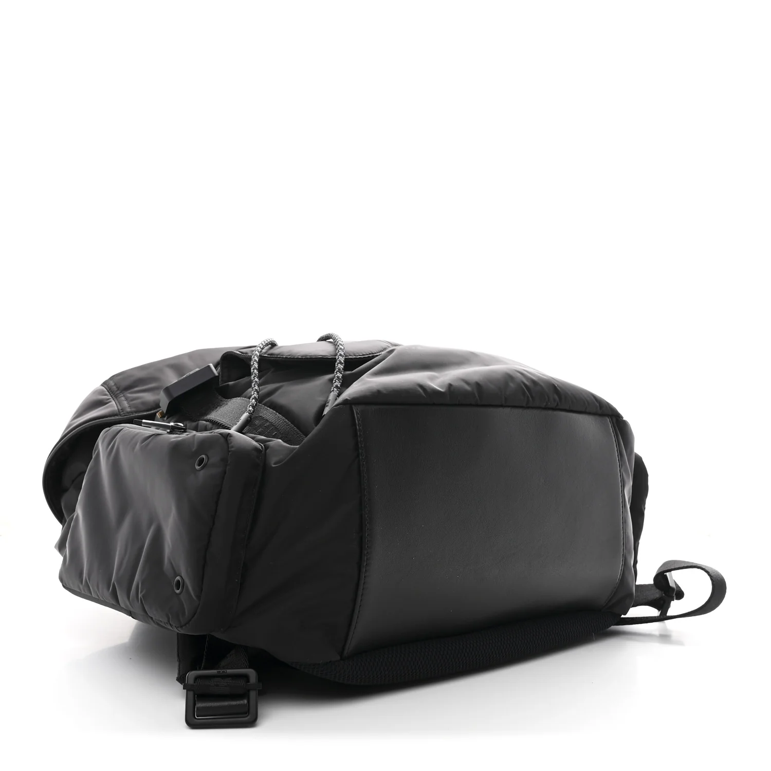 Nylon Saddle Backpack Black - Image 4