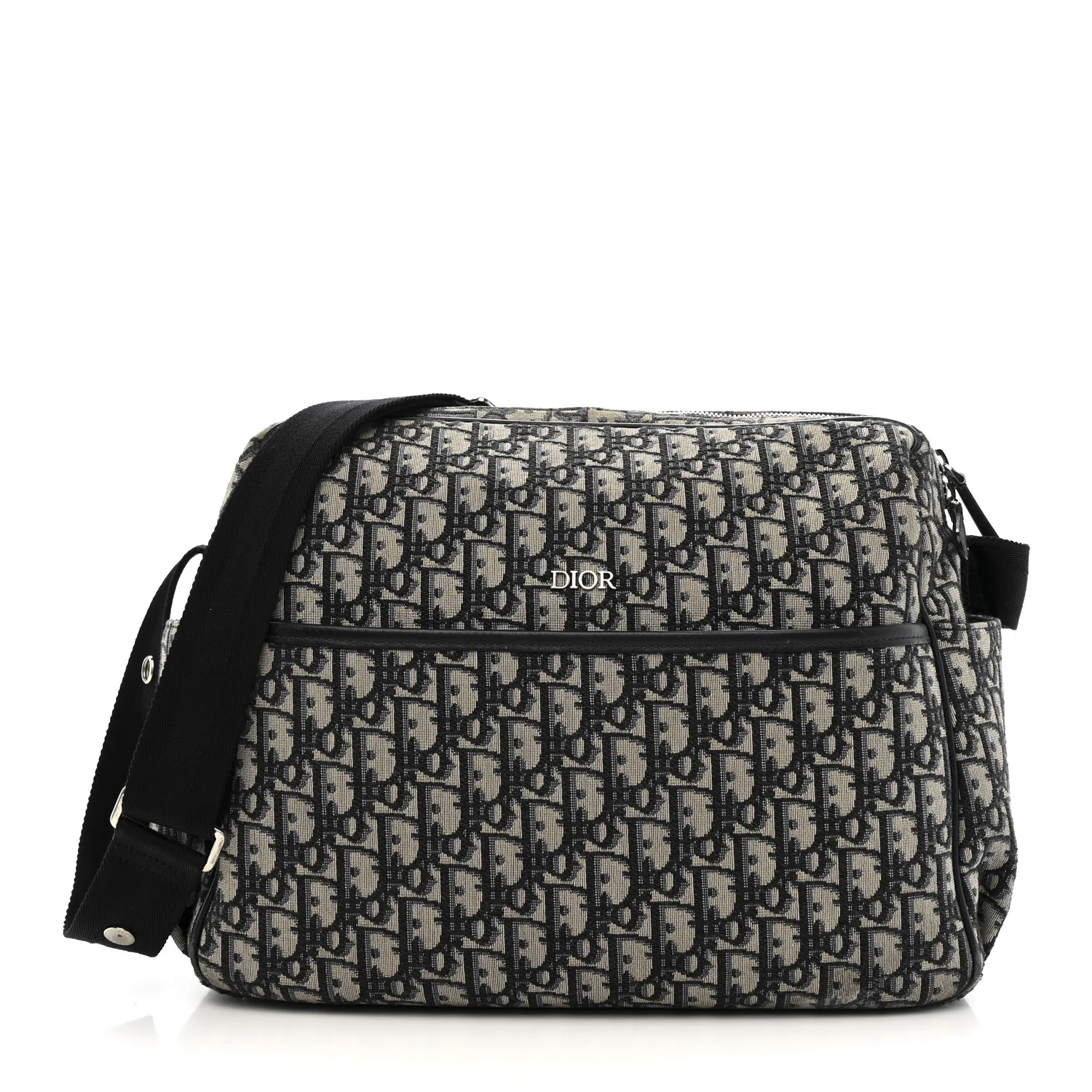 Oblique Baby Changing Bag Beige Black