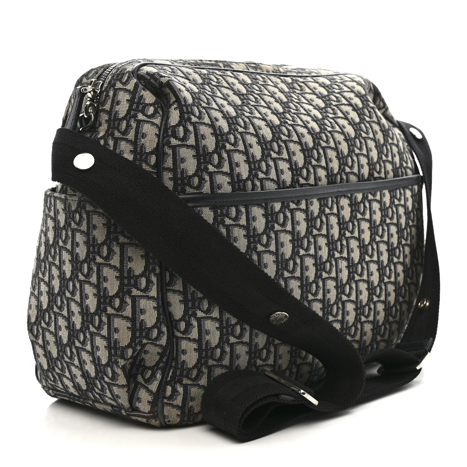 Oblique Baby Changing Bag Beige Black - Image 3