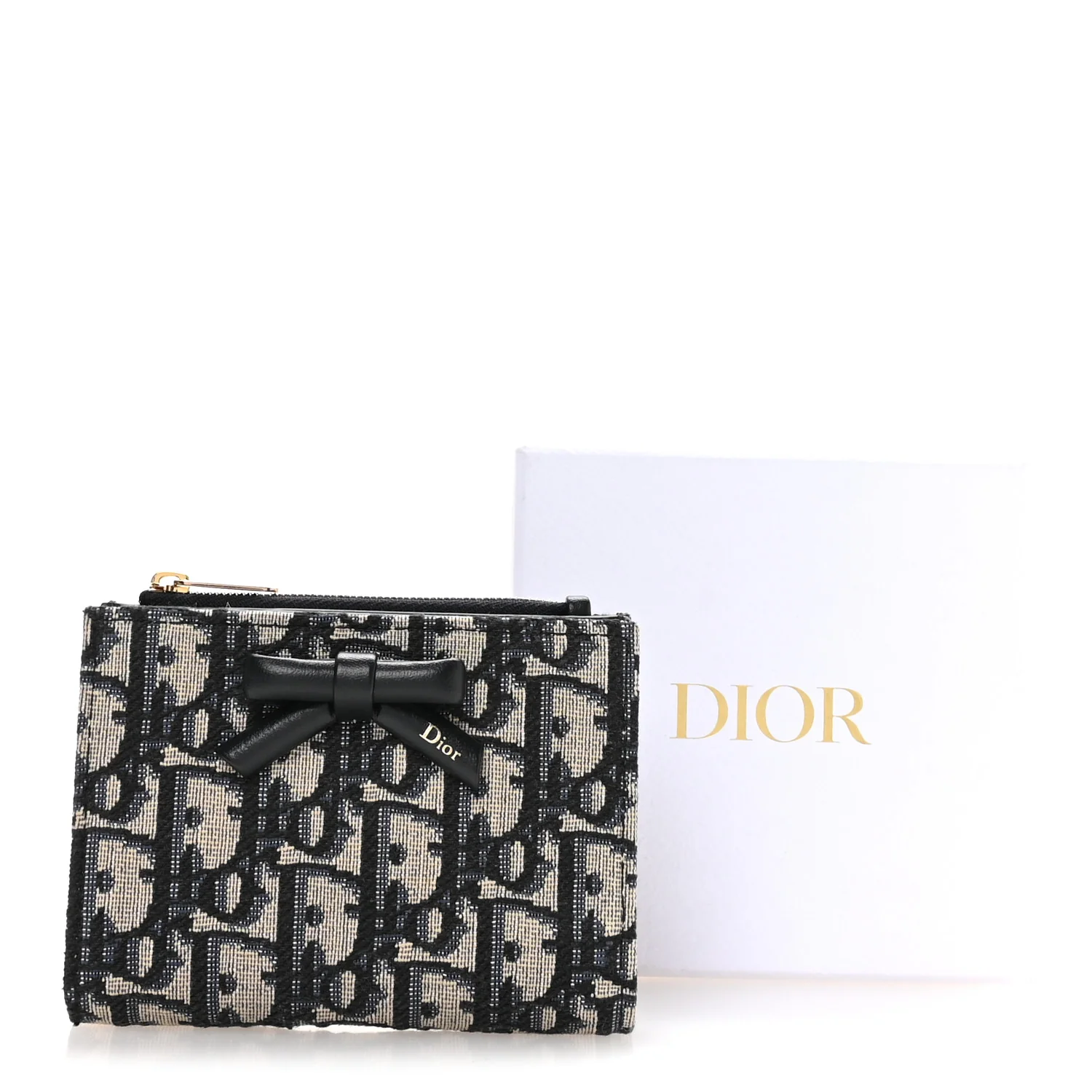 Oblique Bow Dahlia Wallet Blue - Image 8