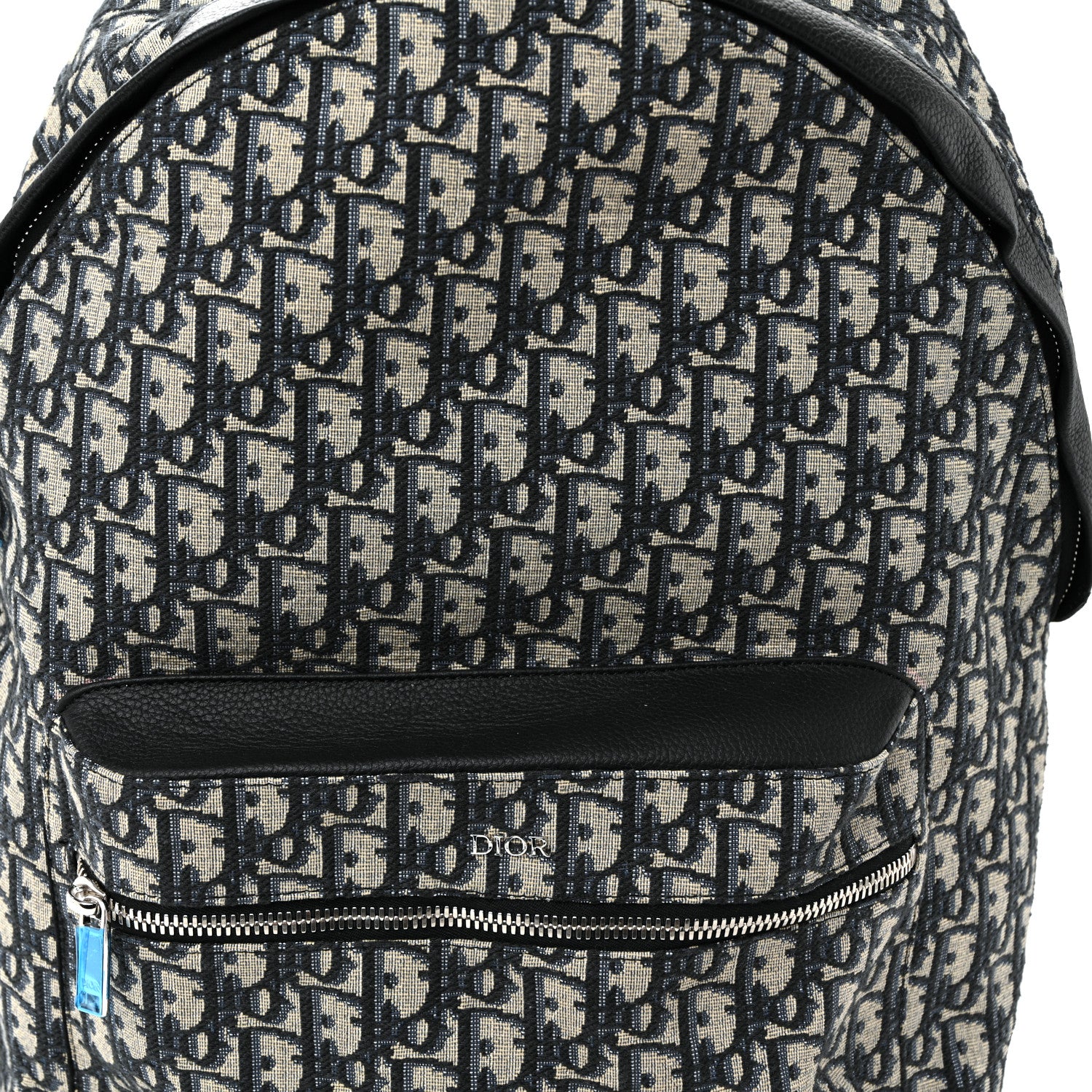 Oblique Calfskin Rider Backpack Beige Black - Image 7