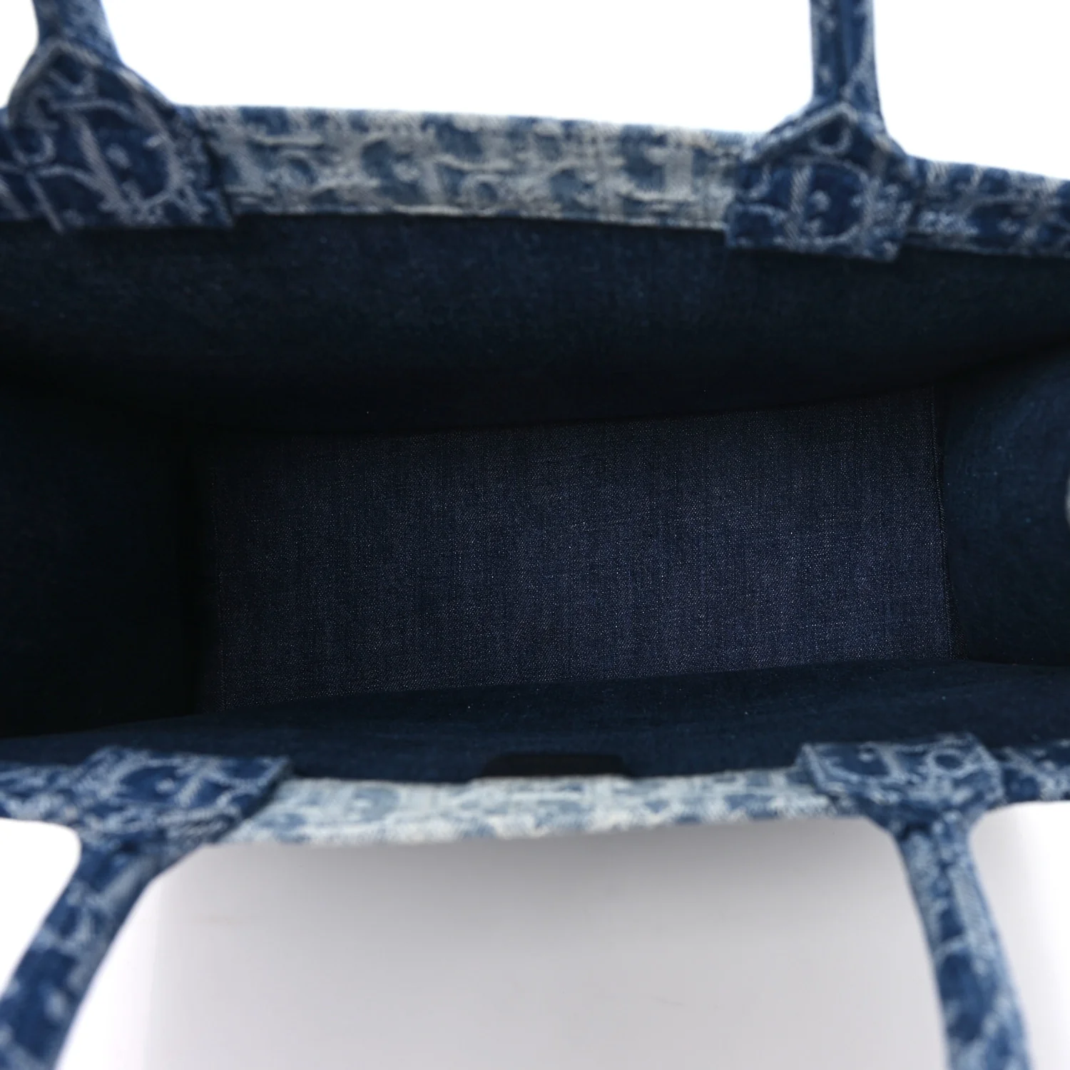 Oblique Denim Large Book Tote Blue - Image 5