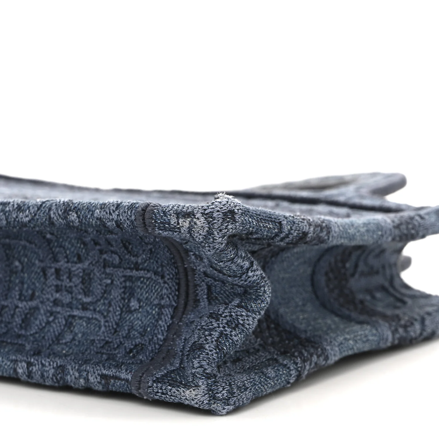 Oblique Denim Mini Book Tote Blue - Image 10