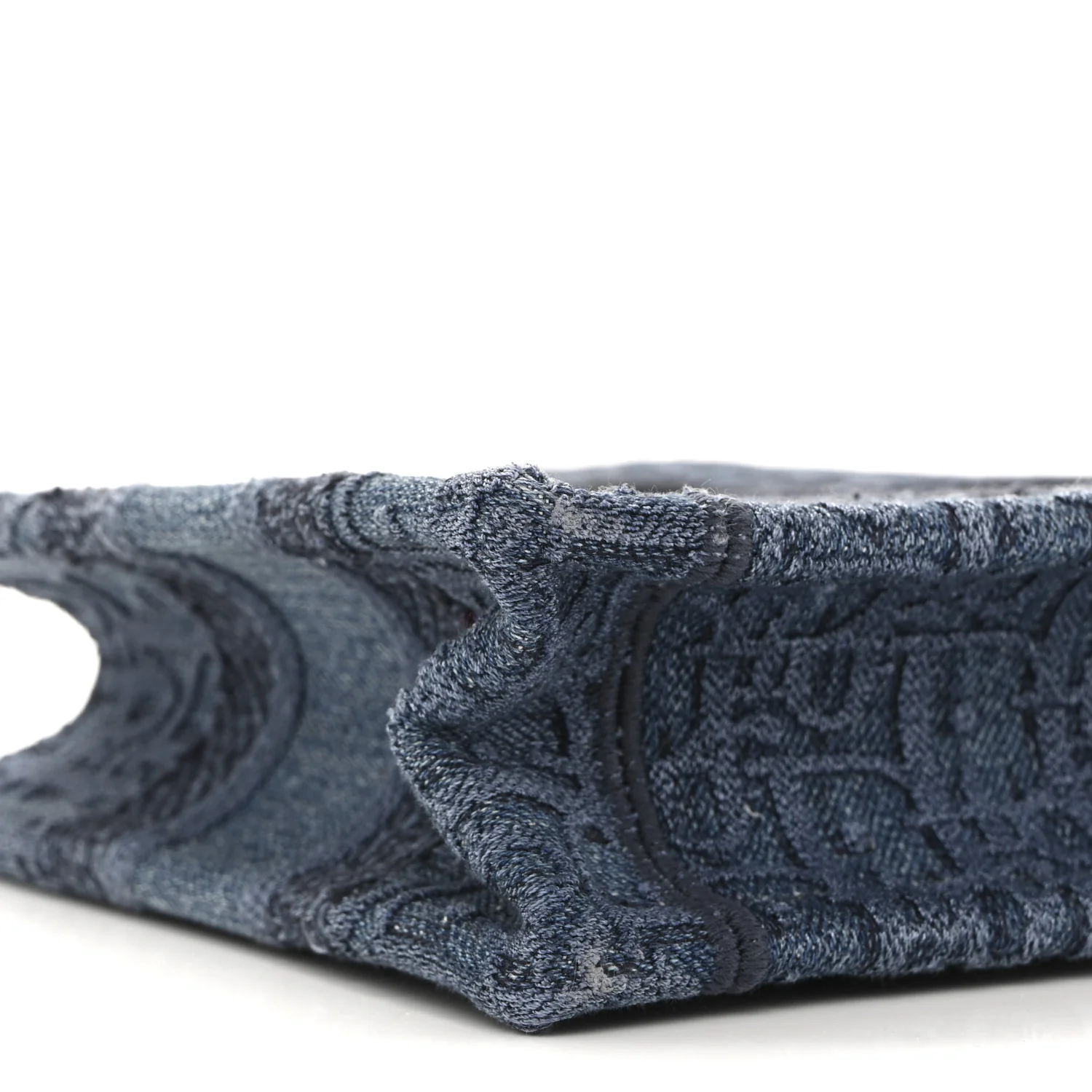 Oblique Denim Mini Book Tote Blue - Image 9