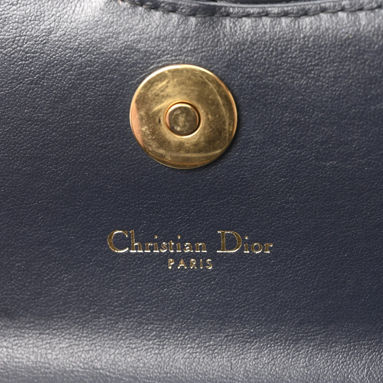 Oblique Denim Saddle Chain Long Wallet Blue - Image 6