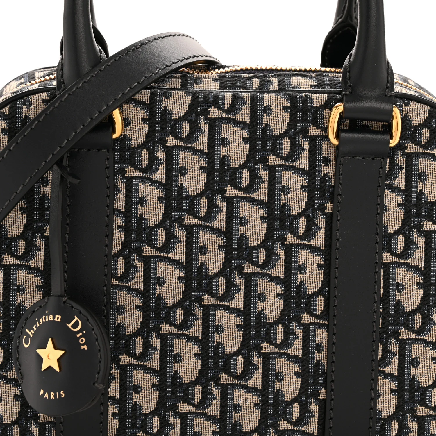 Oblique East West Medium D-Vibe Bowling Bag Navy - Image 8