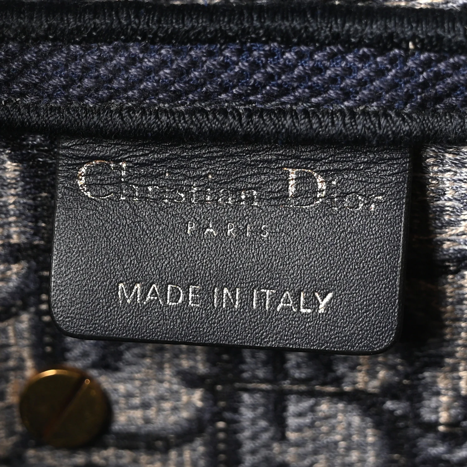 Oblique Embroidered Saddle Bag Blue - Image 6